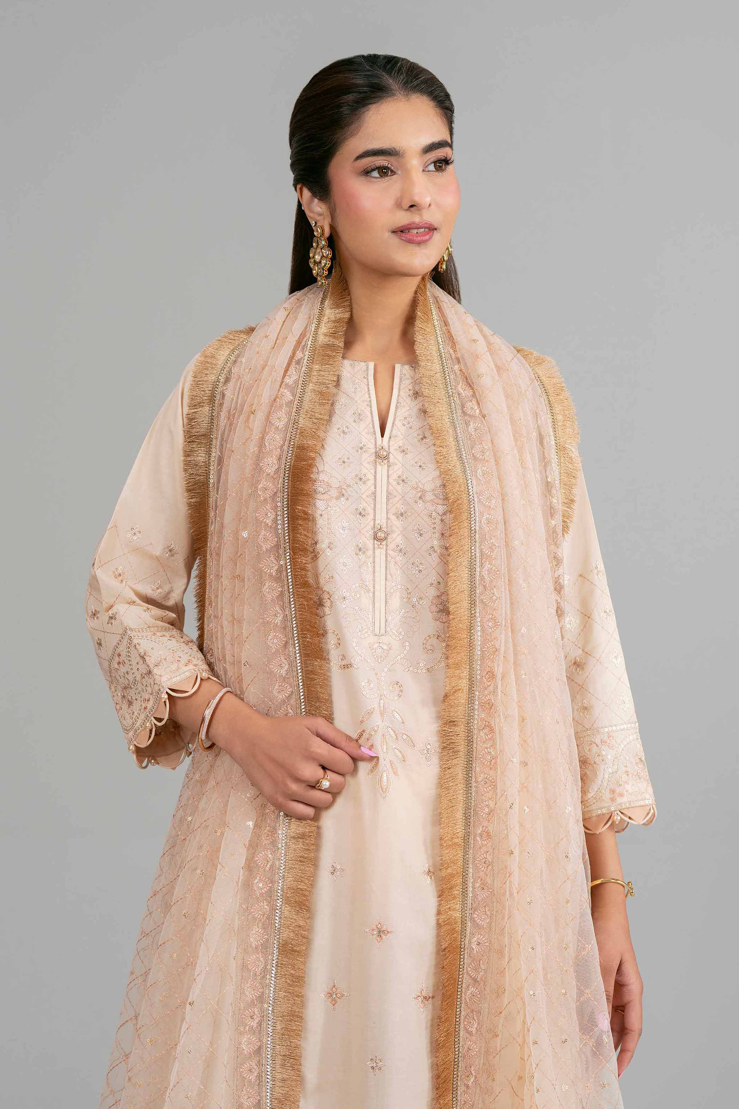 3 Piece - Embroidered Suit - 42619953 for Women - Ready to Stitch Collection | Nishat | Shop Online