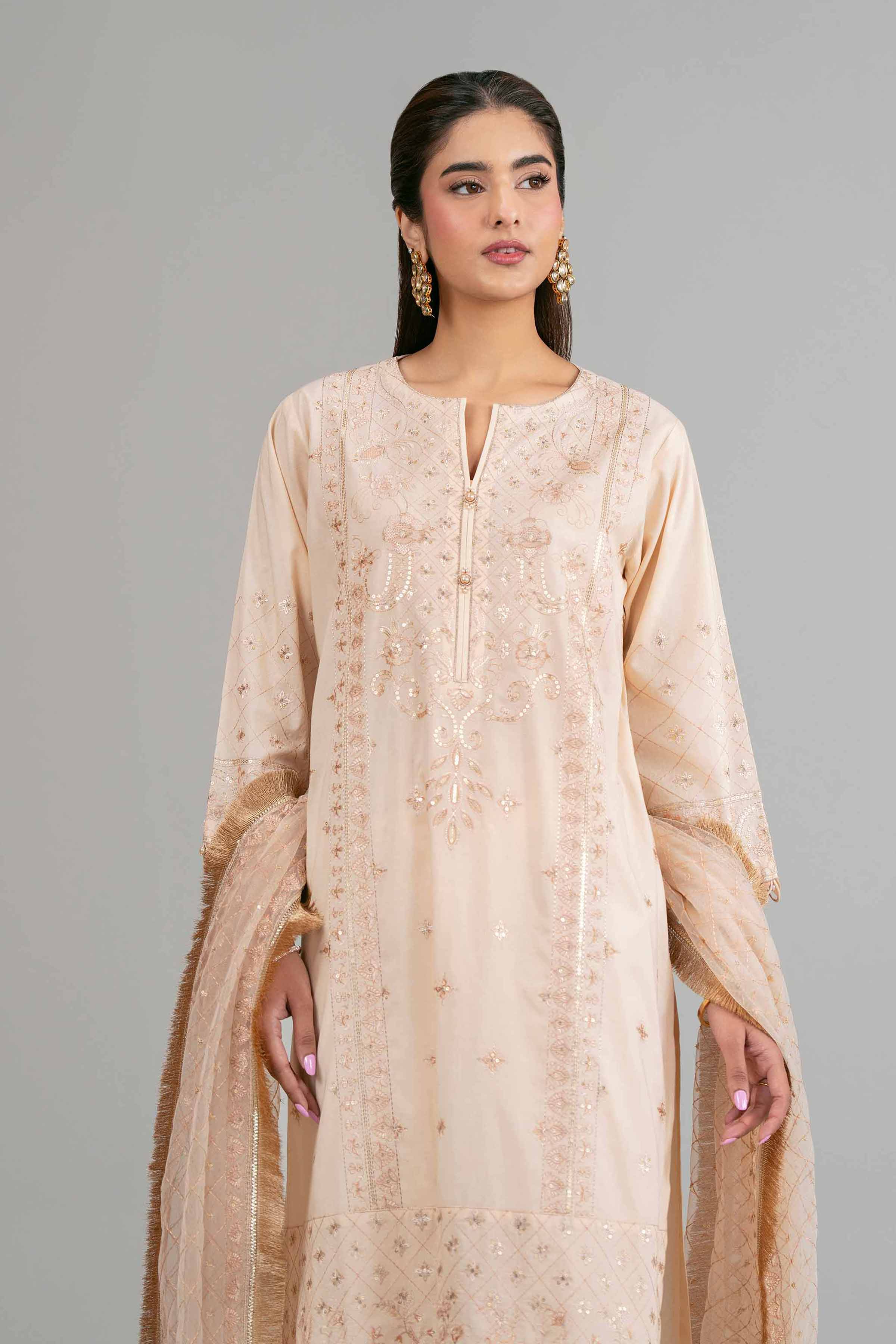 3 Piece - Embroidered Suit - 42619953 for Women - Ready to Stitch Collection | Nishat | Shop Online