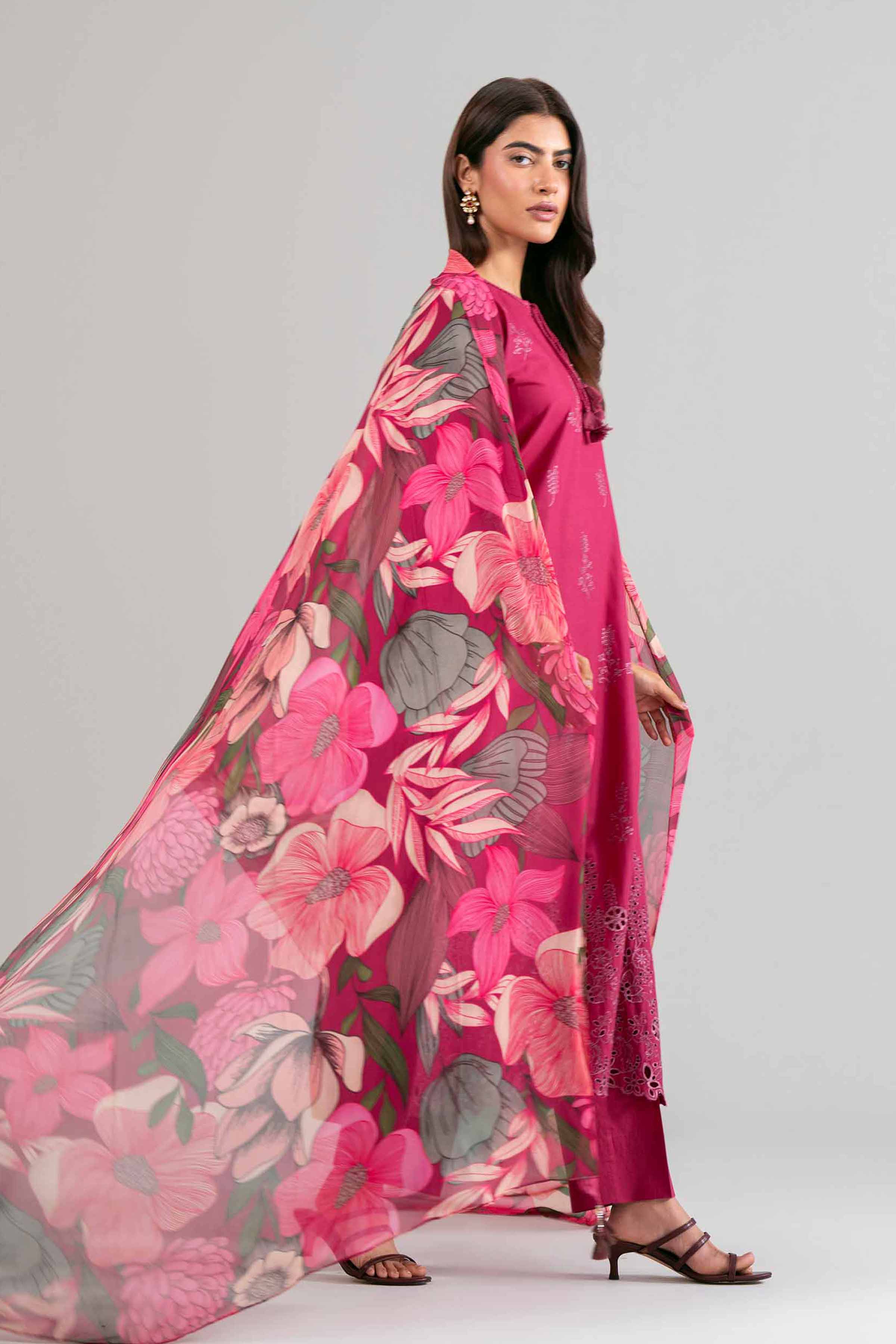 3 Piece - Printed Embroidered Suit - 42619956 for Women - Ready to Stitch Collection | Nishat | Shop Online