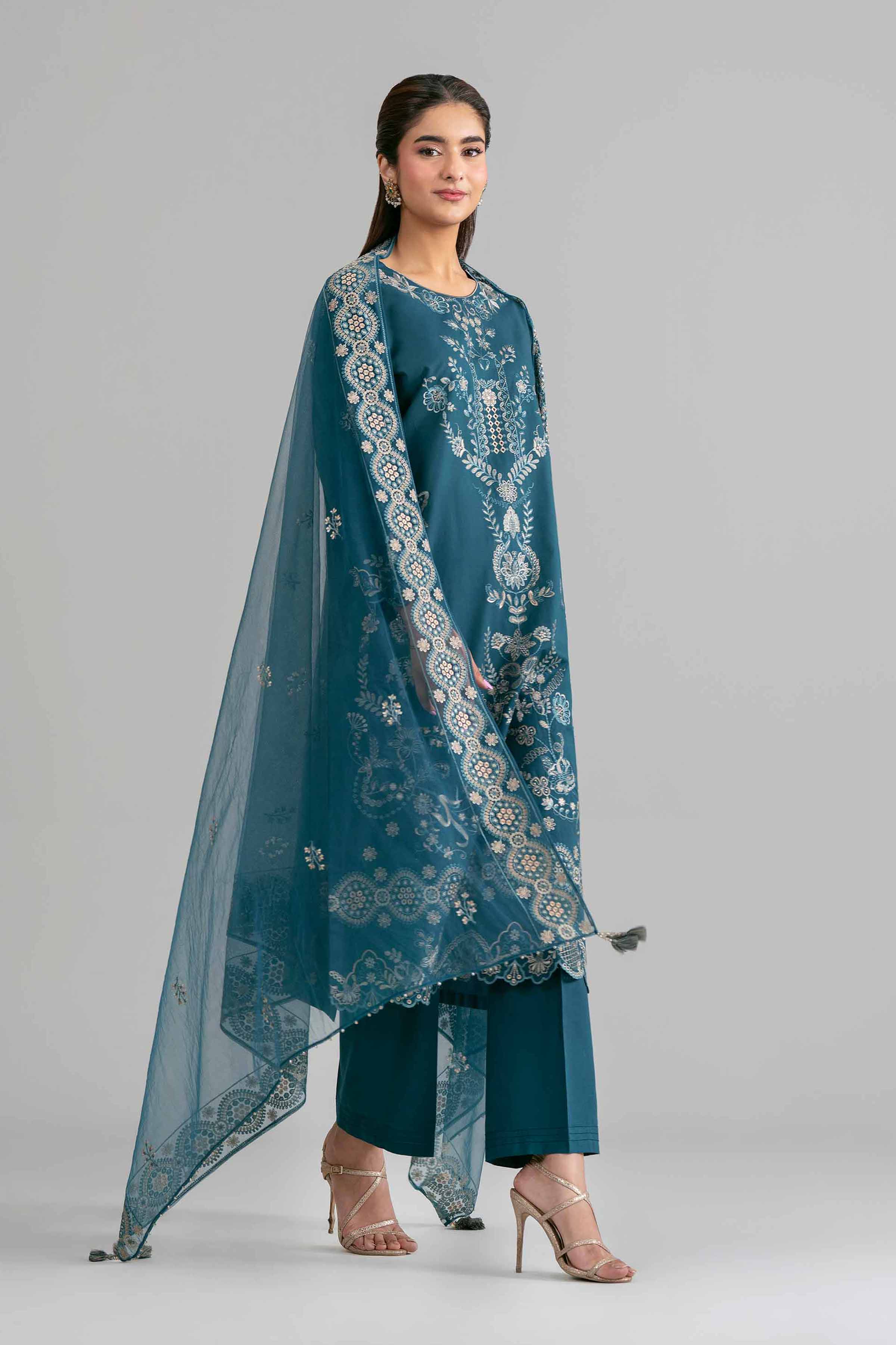 3 Piece - Embroidered Suit - 42619959 for Women - Ready to Stitch Collection | Nishat | Shop Online
