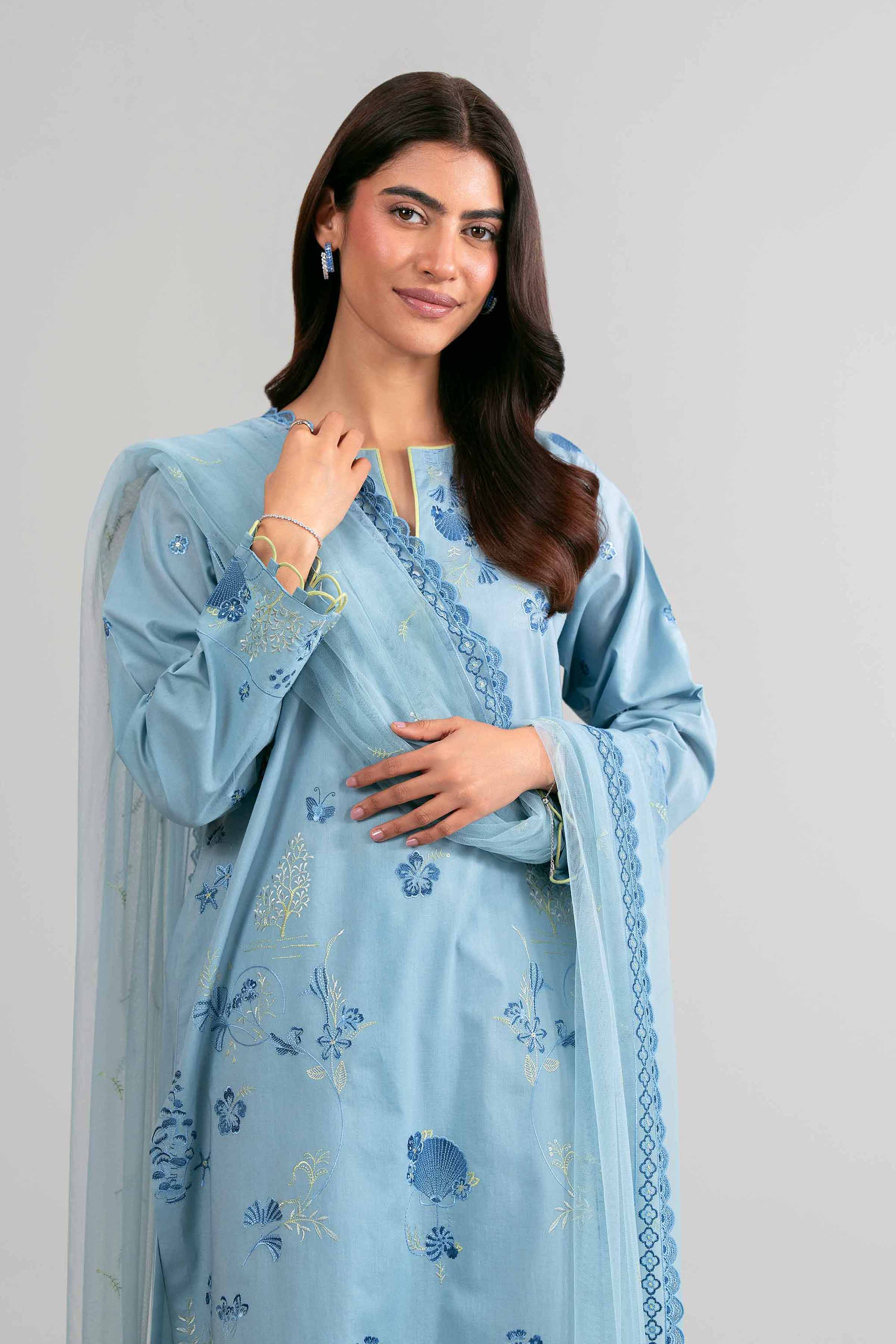 3 Piece - Embroidered Suit - 42619960 for Women - Ready to Stitch Collection | Nishat | Shop Online