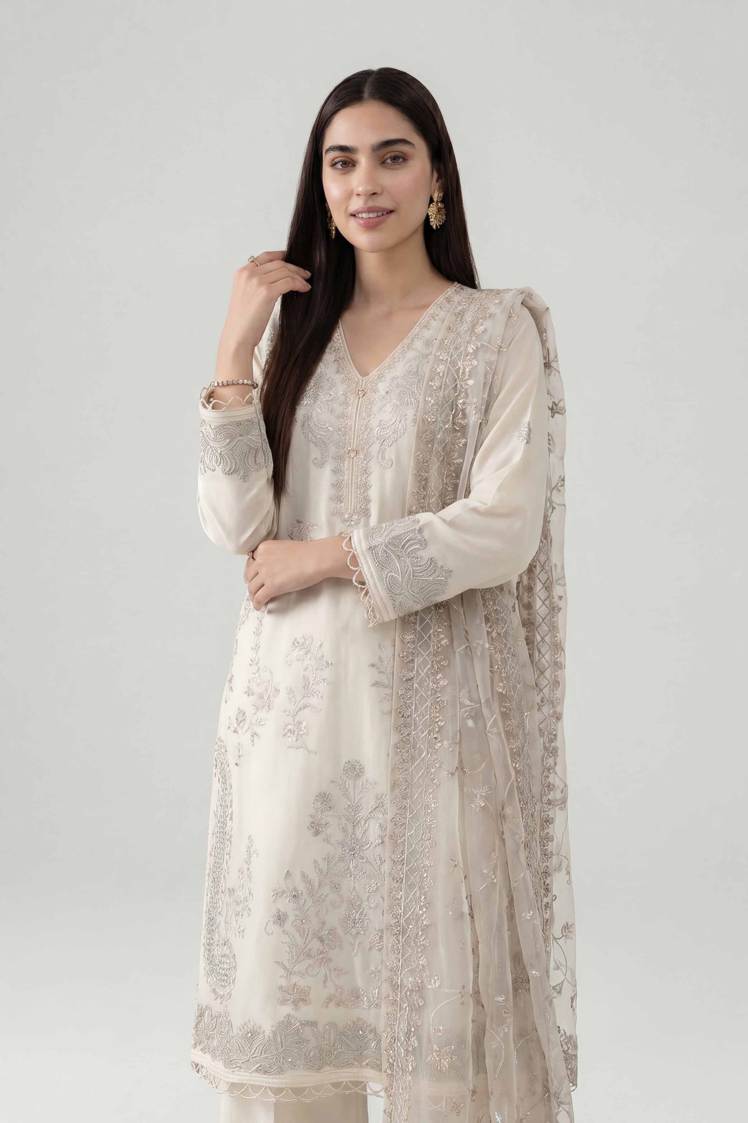 3 Piece - Embroidered Suit - 42619971