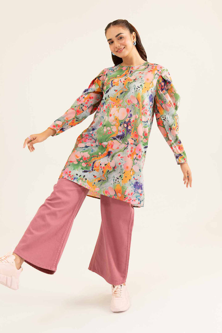 Multi Silk Printed Winter Tunic