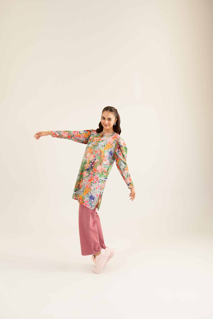 Multi Silk Printed Winter Tunic