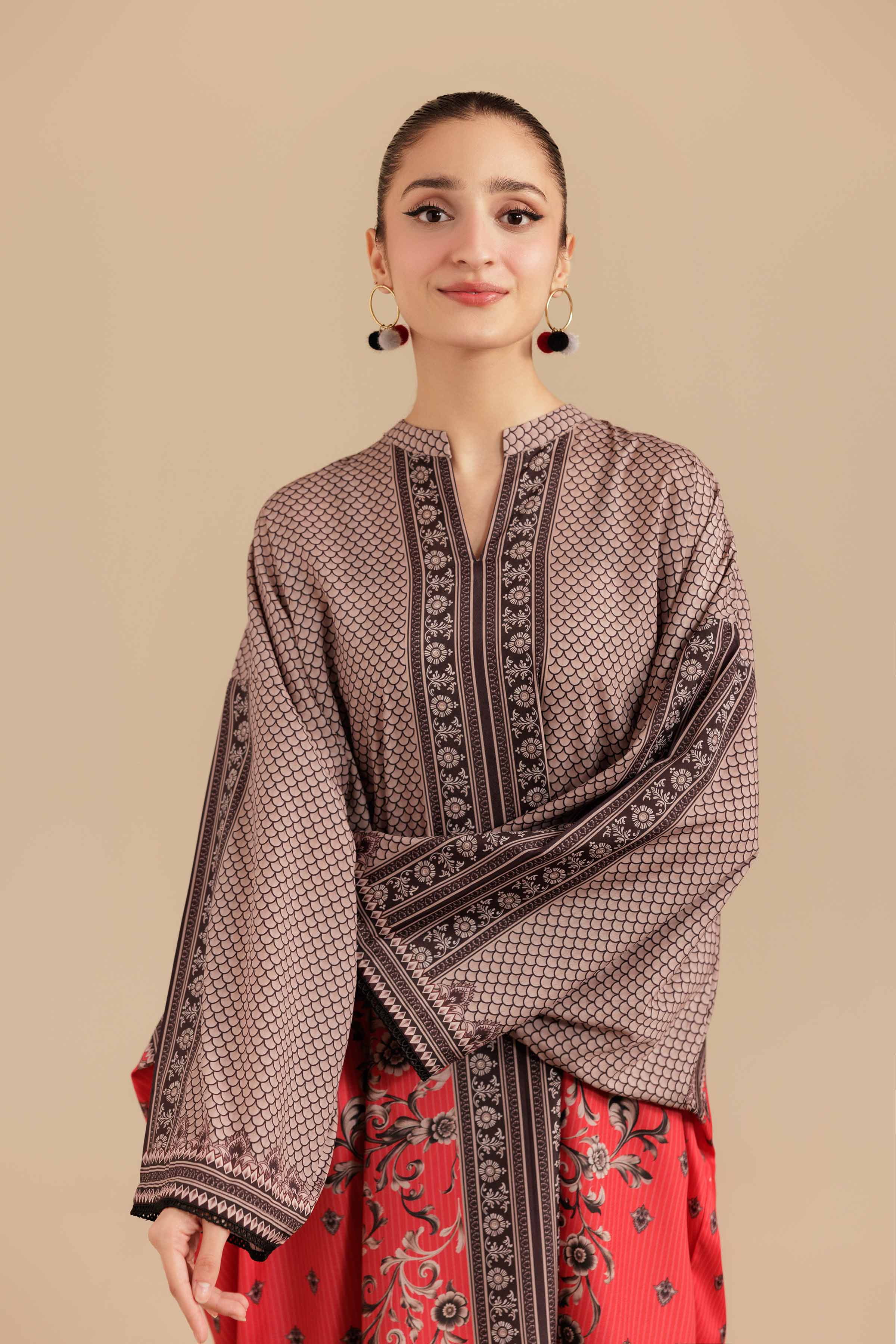 Printed Tunic - AS25-104 for Women - Pret Collection | Nishat | Shop Online