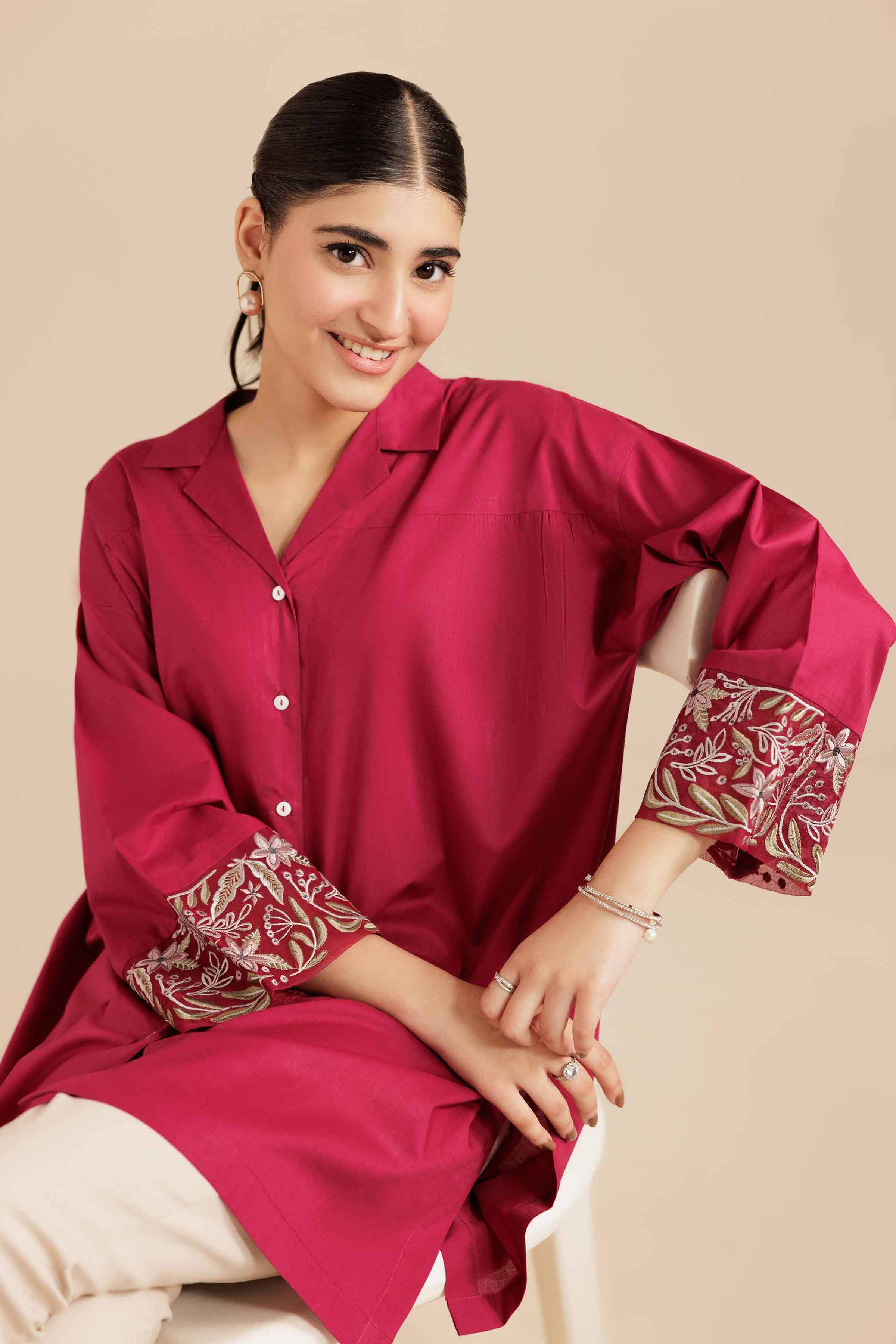 Embroidered Tunic - AS25-113 for Women - Pret Collection | Nishat | Shop Online