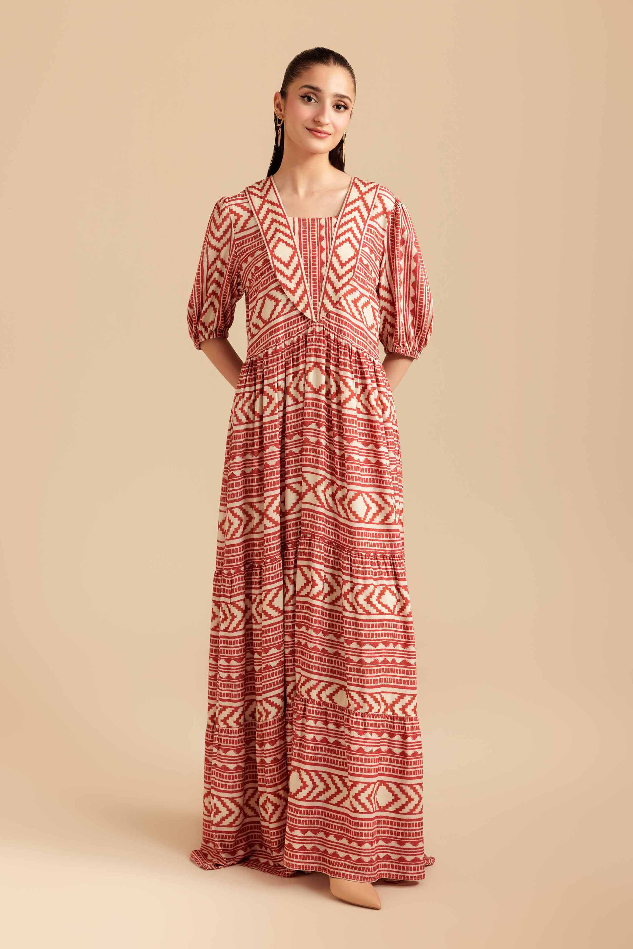 Printed Dress - AS25-114 for Women - Pret Collection | Nishat | Shop Online