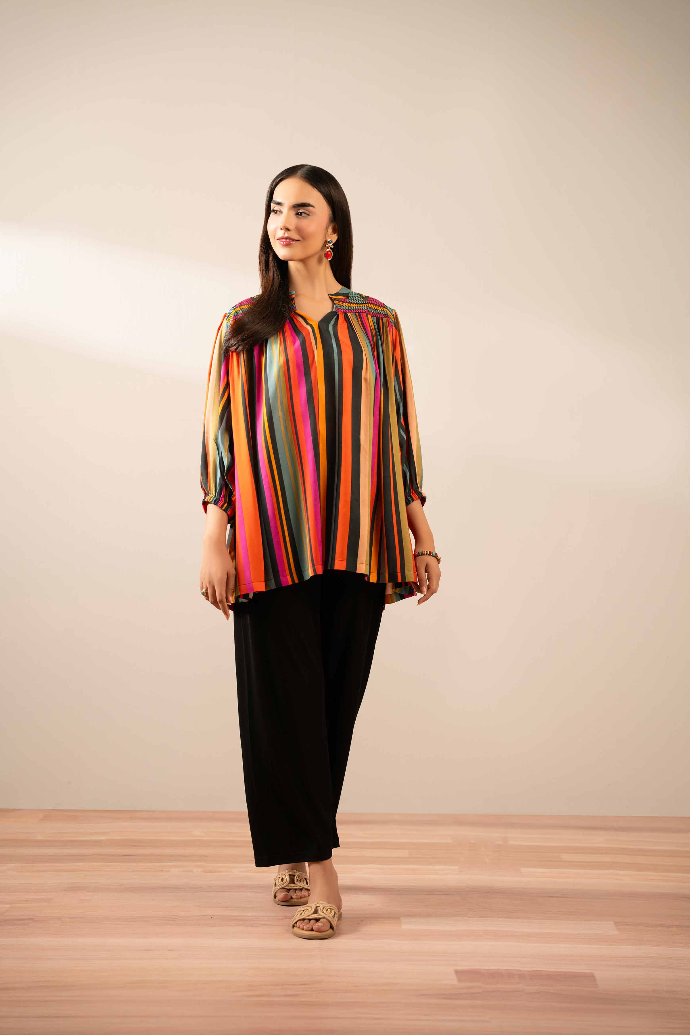 Printed Embroidered Tunic - AS25-93 for Women - Pret Collection | Nishat | Shop Online