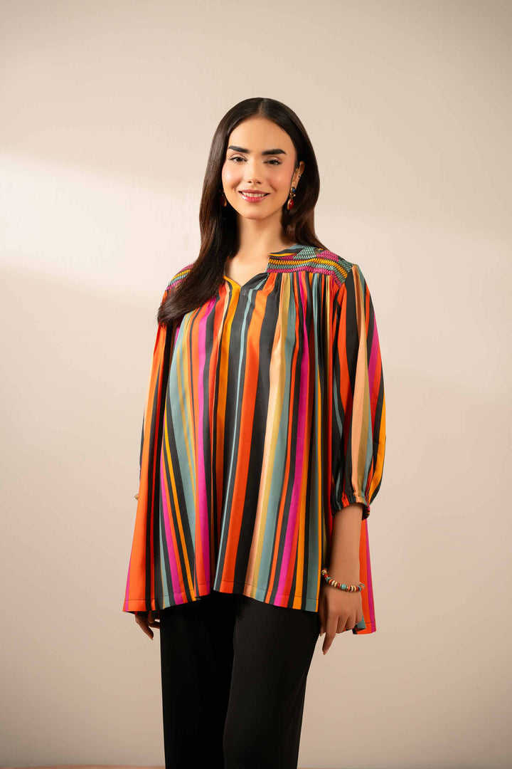 Printed Embroidered Tunic - AS25-93 for Women - Pret Collection | Nishat | Shop Online