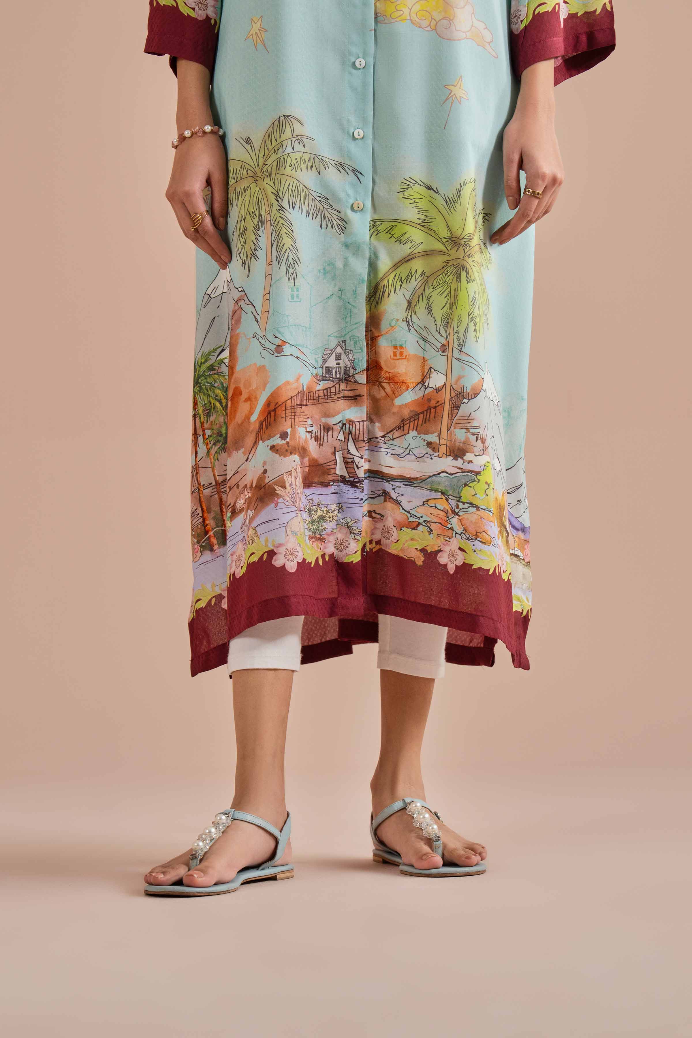 Printed Dress - AS26-14 for Women - Pret Collection | Nishat | Shop Online