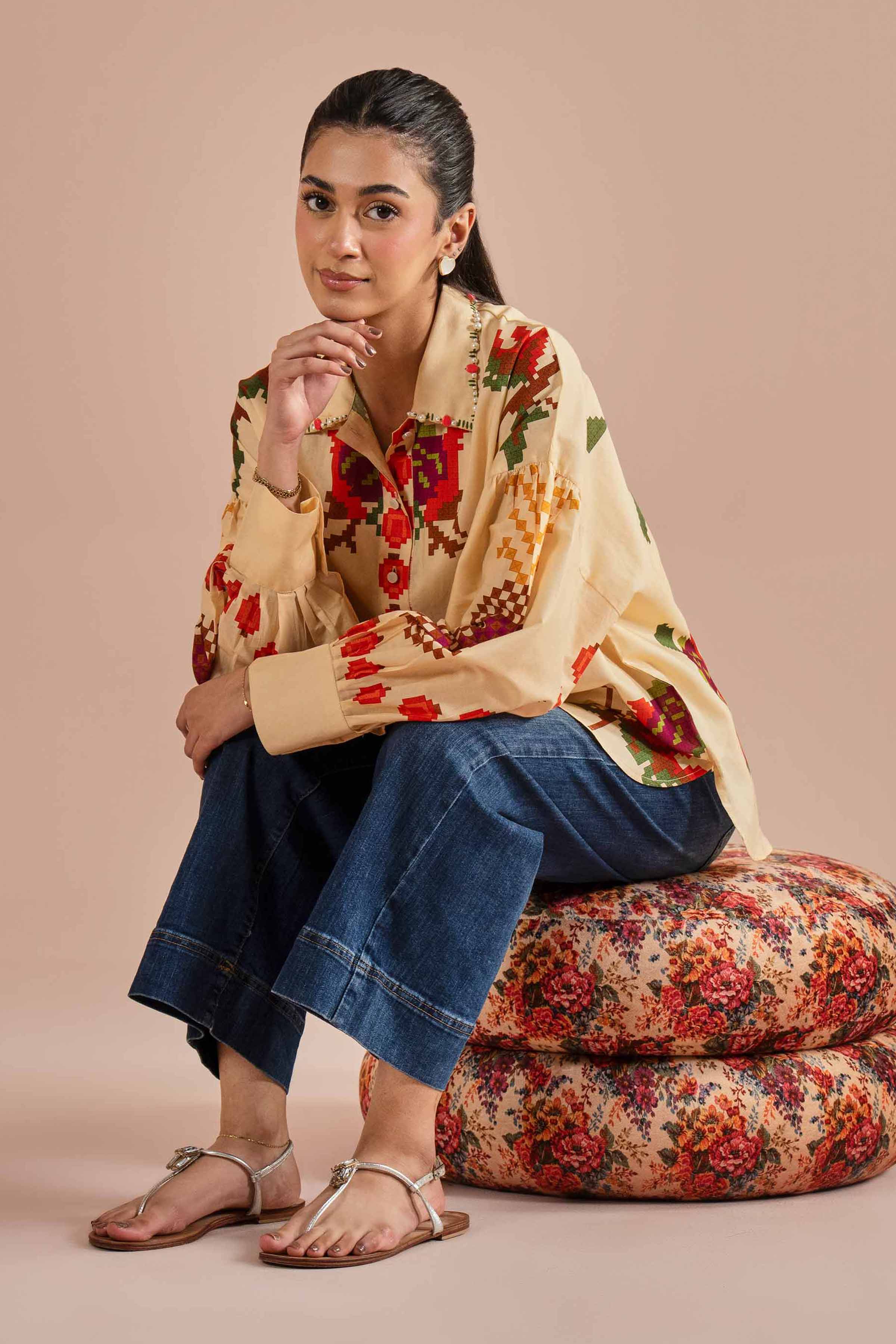 Printed Shirt- AS26-18 for Women - Pret Collection | Nishat | Shop Online