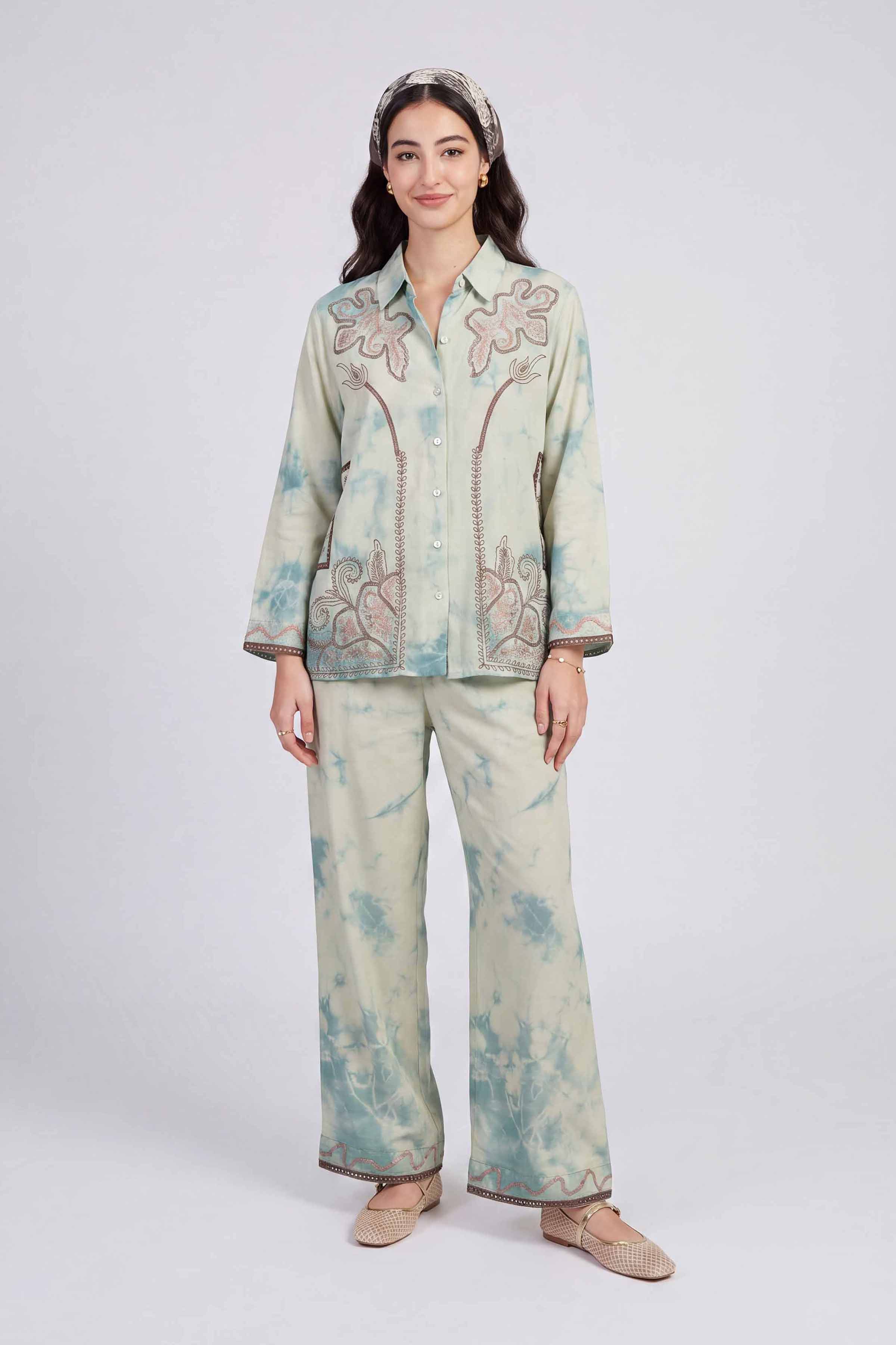 2 Piece - Embroidered Suit - AS26-26