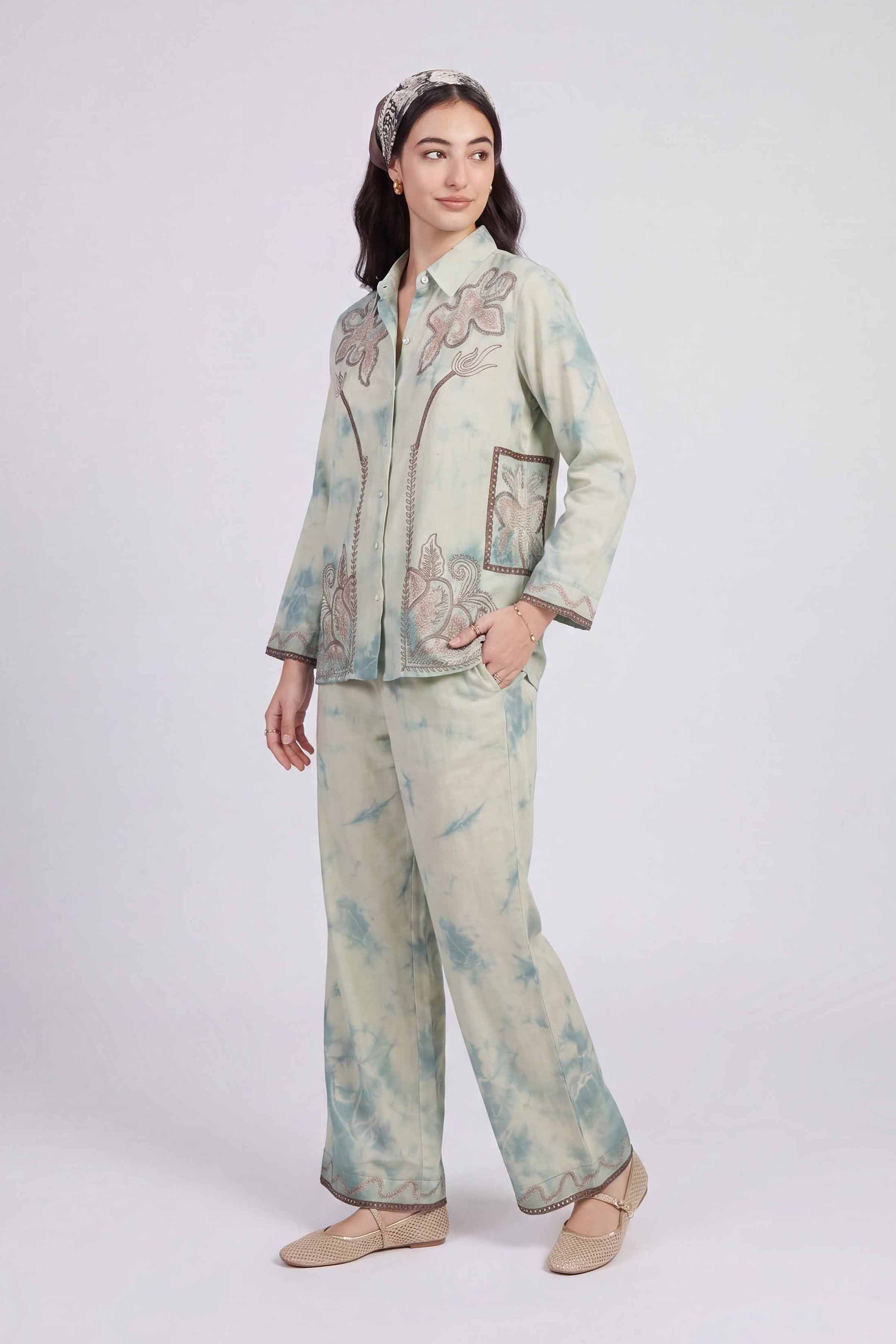 2 Piece - Embroidered Suit - AS26-26