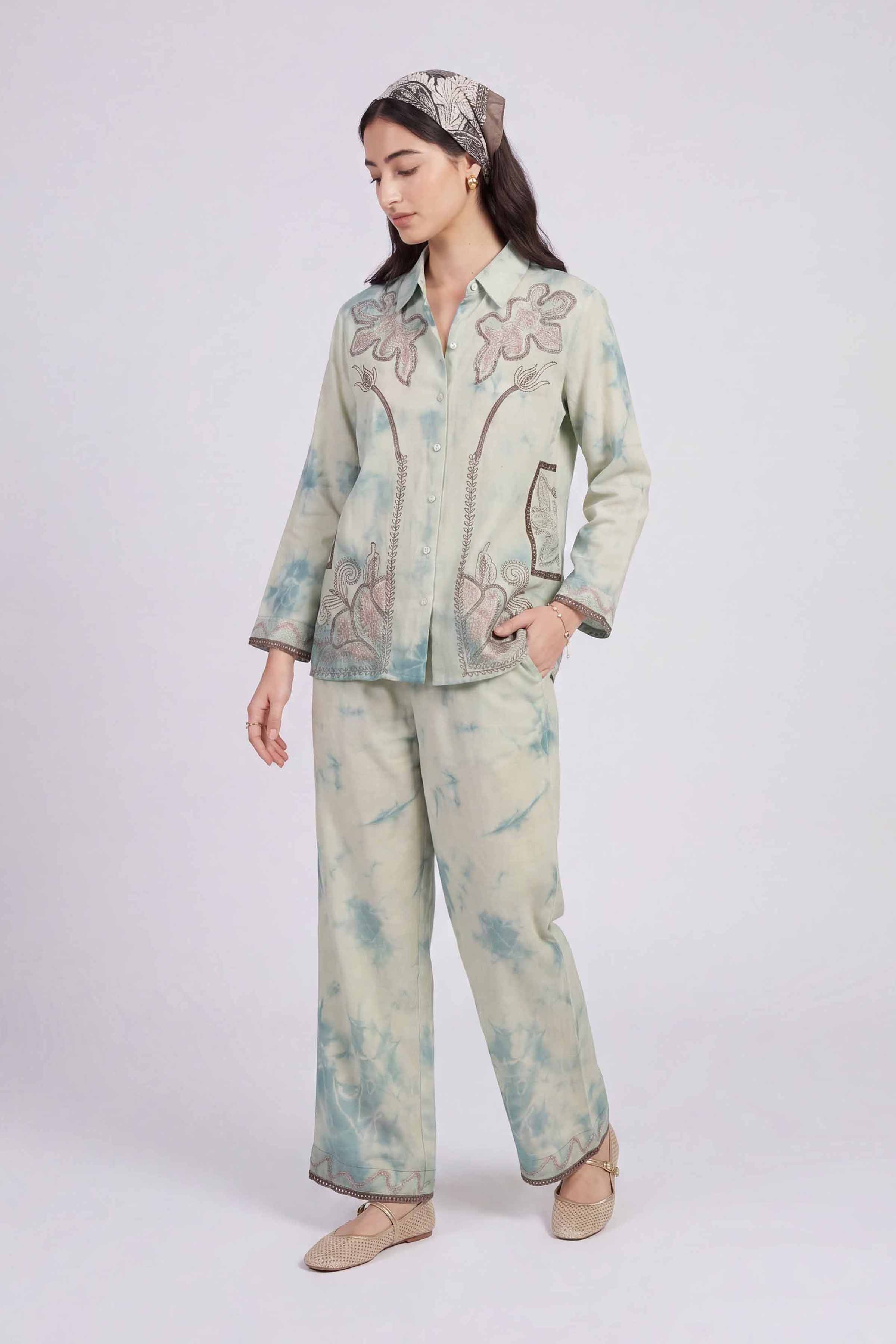 2 Piece - Embroidered Suit - AS26-26