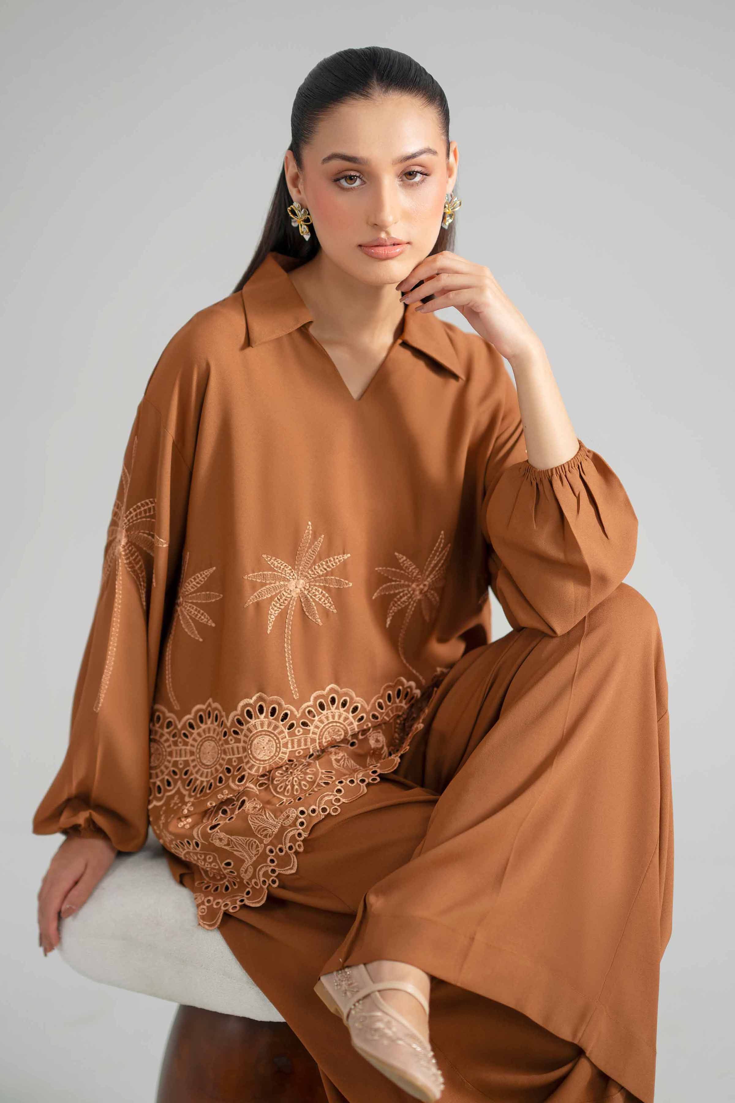 2 Piece - Embroidered Suit - AS26-55