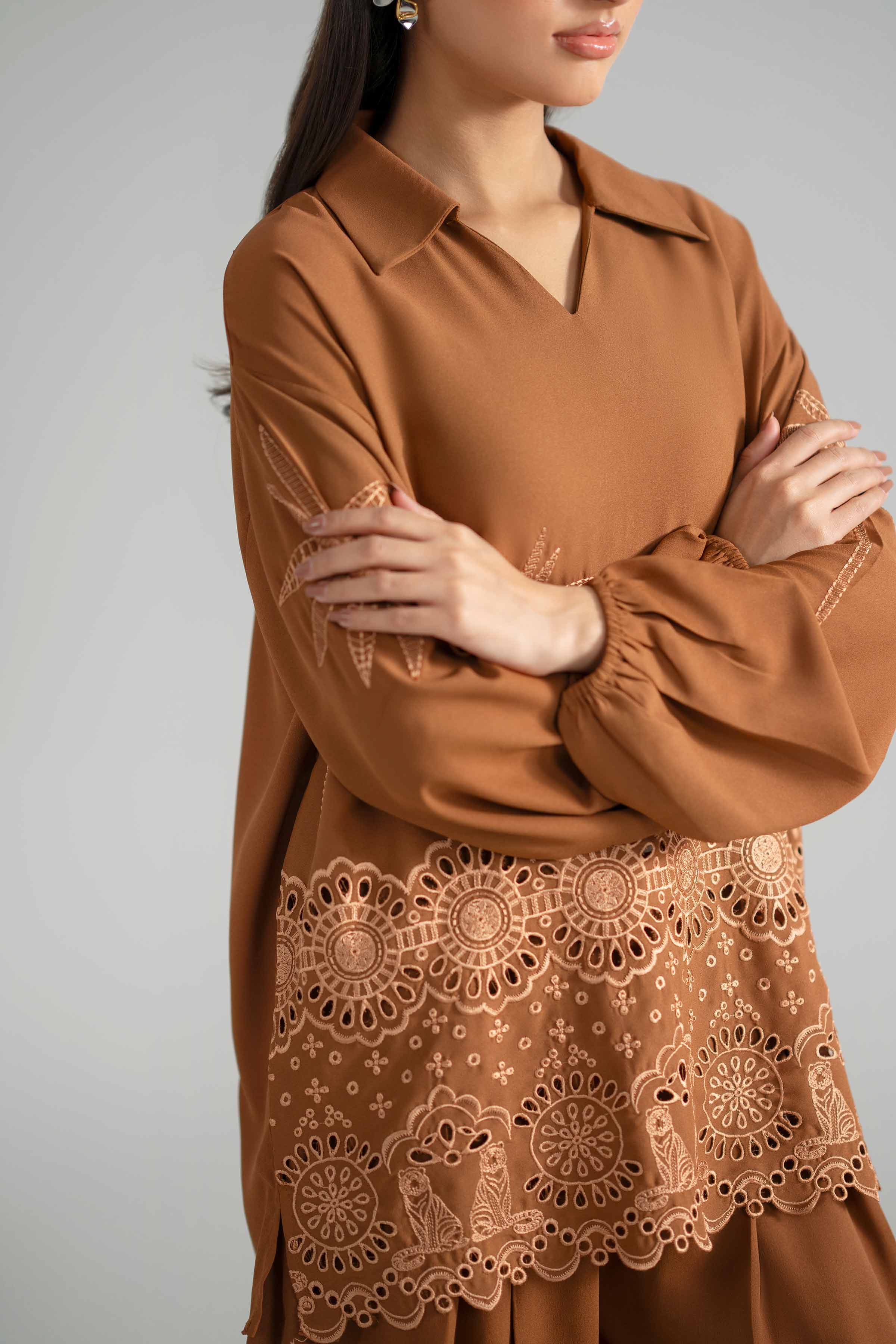 2 Piece - Embroidered Suit - AS26-55