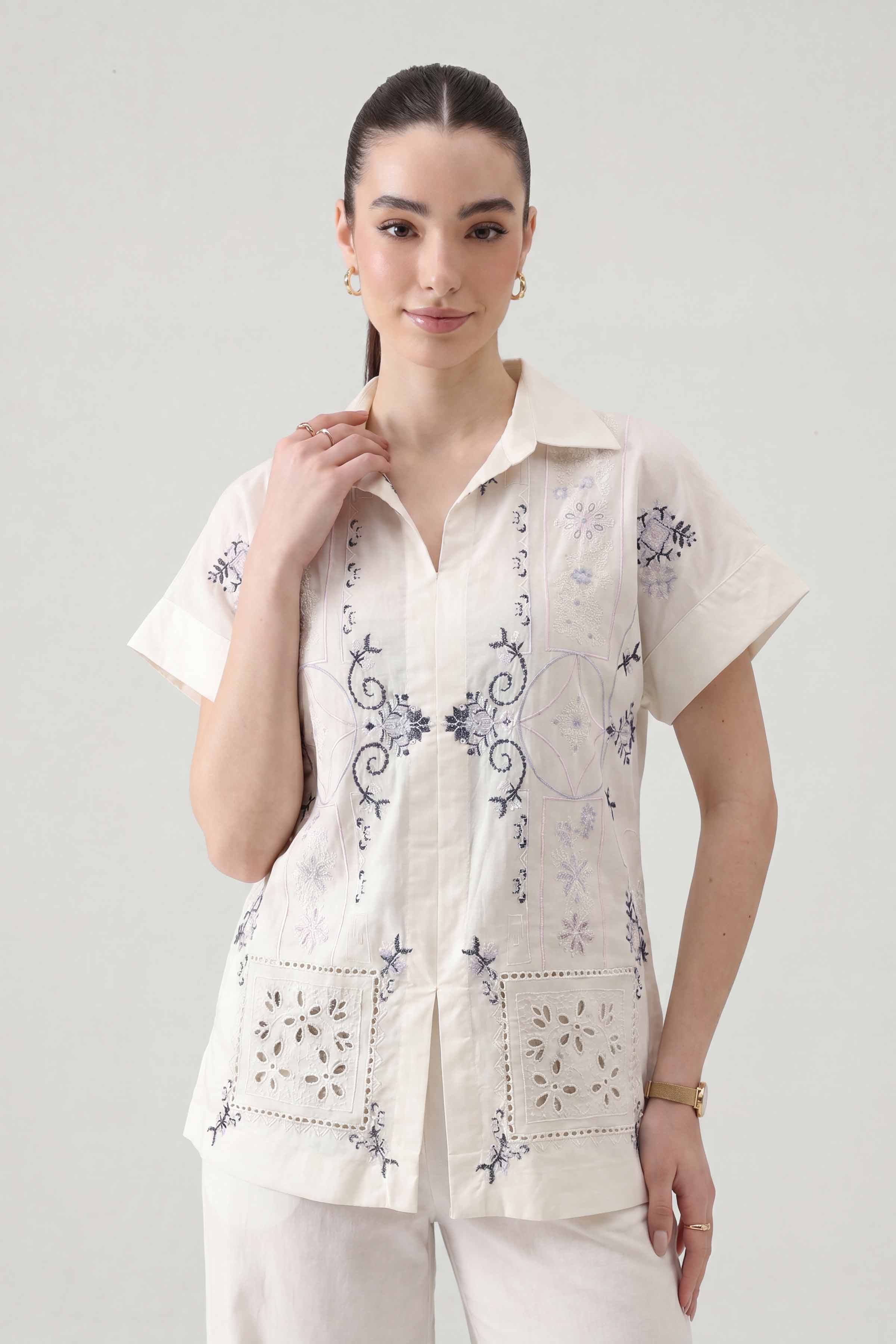2 Piece - Embroidered Suit - AS26-98