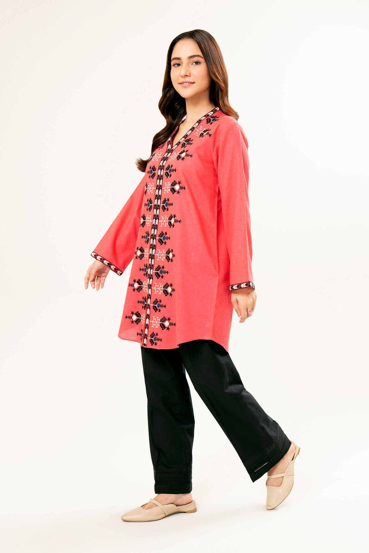 Embroidered Pink karandi Tunic