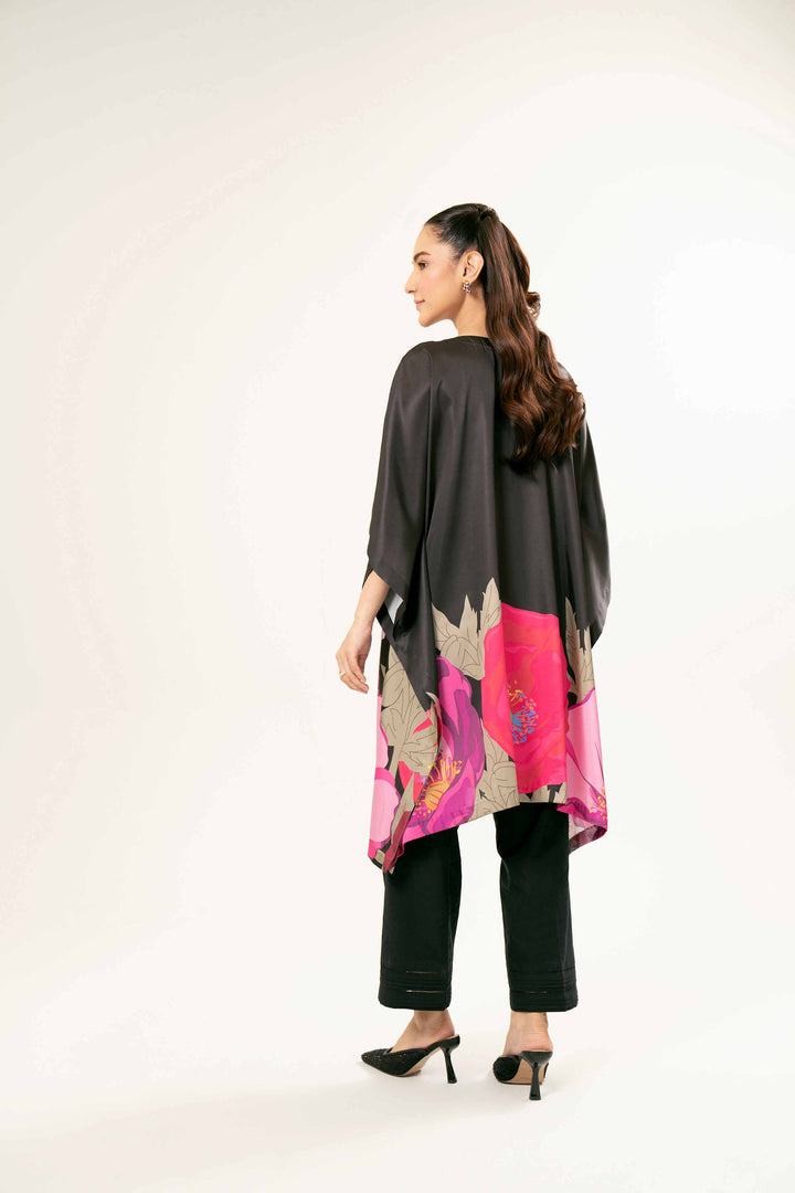 Printed Silk Black Tunic 