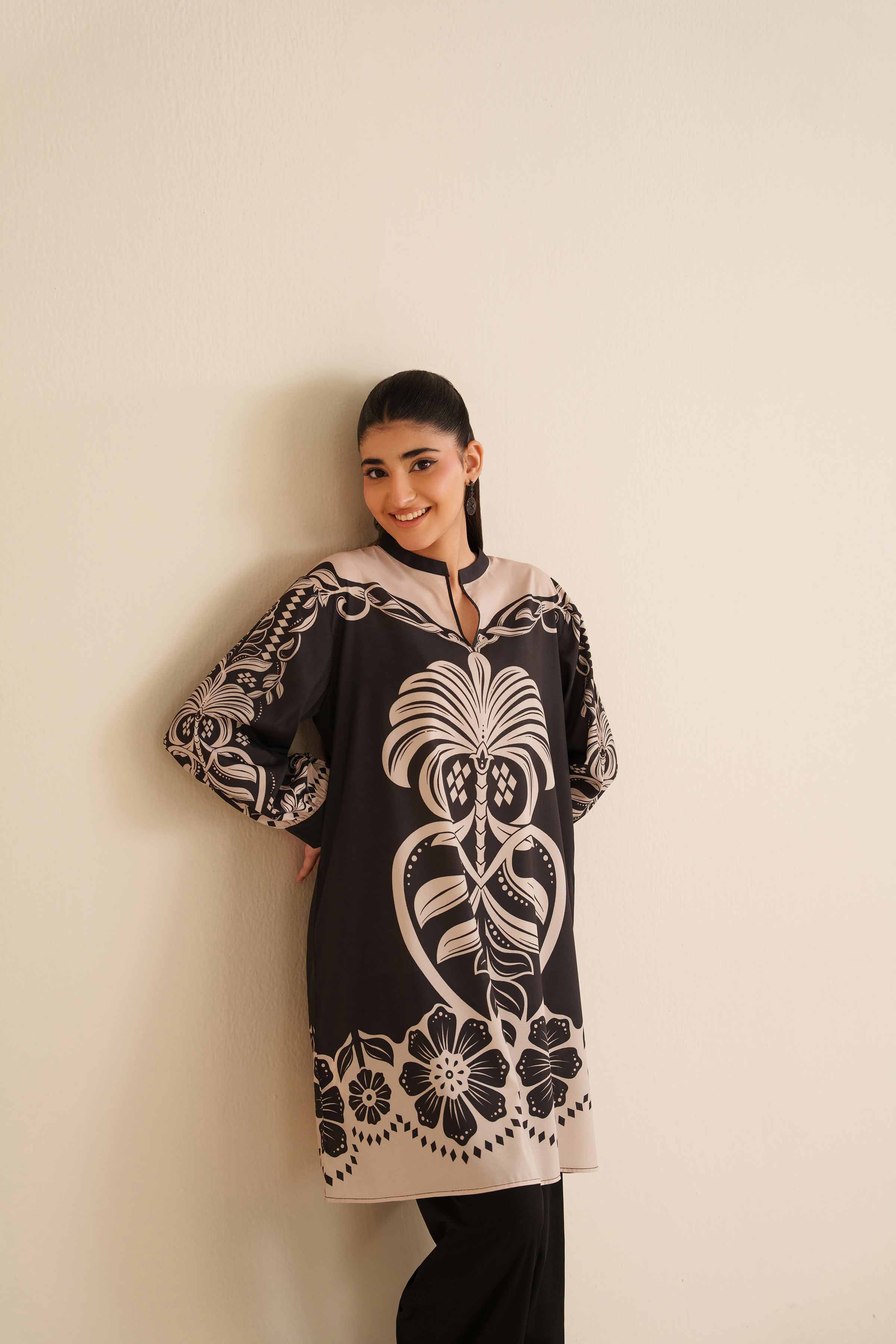 Printed Tunic - AW25-01 for Women - Pret Collection | Nishat | Shop Online