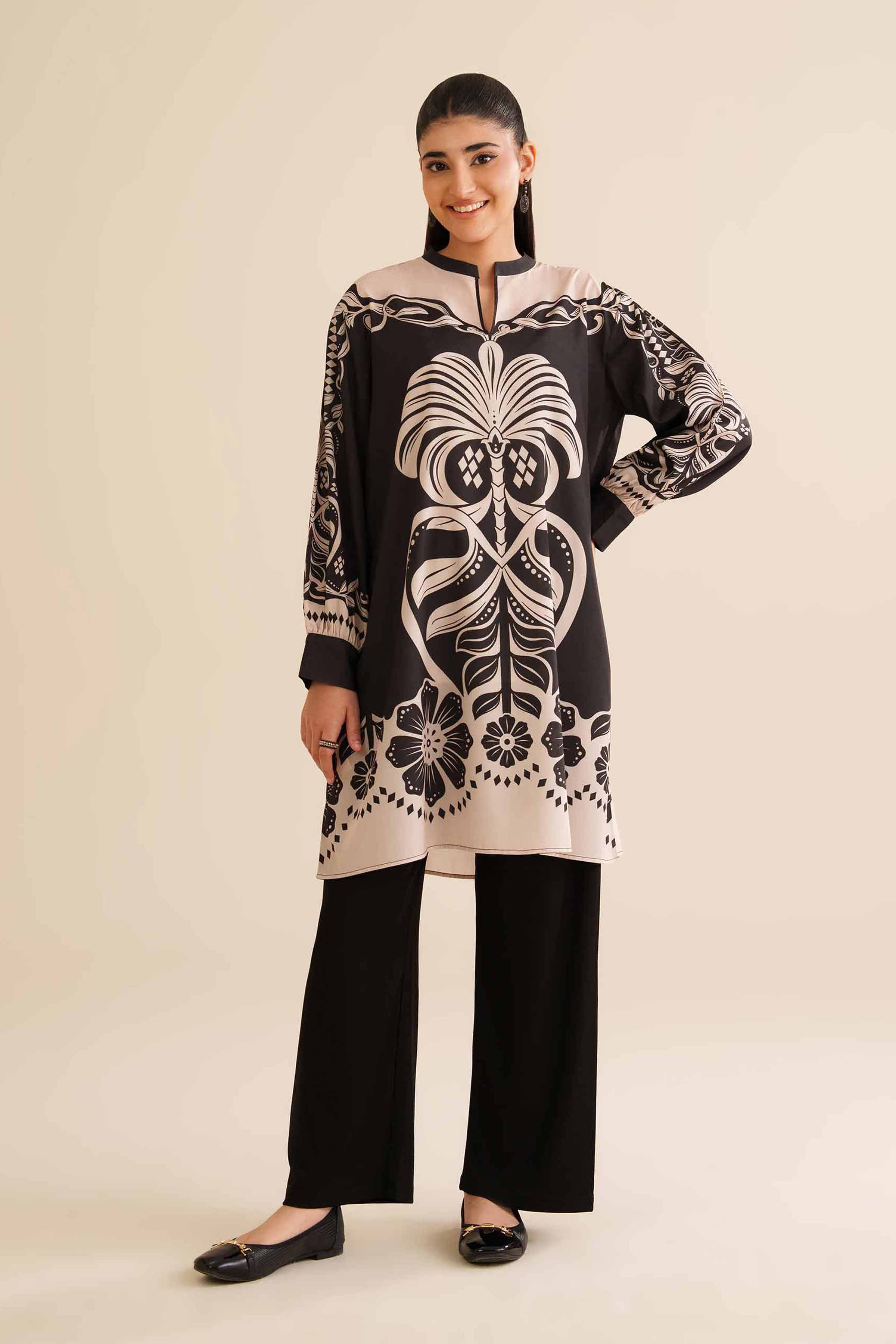 Printed Tunic - AW25-01 for Women - Pret Collection | Nishat | Shop Online
