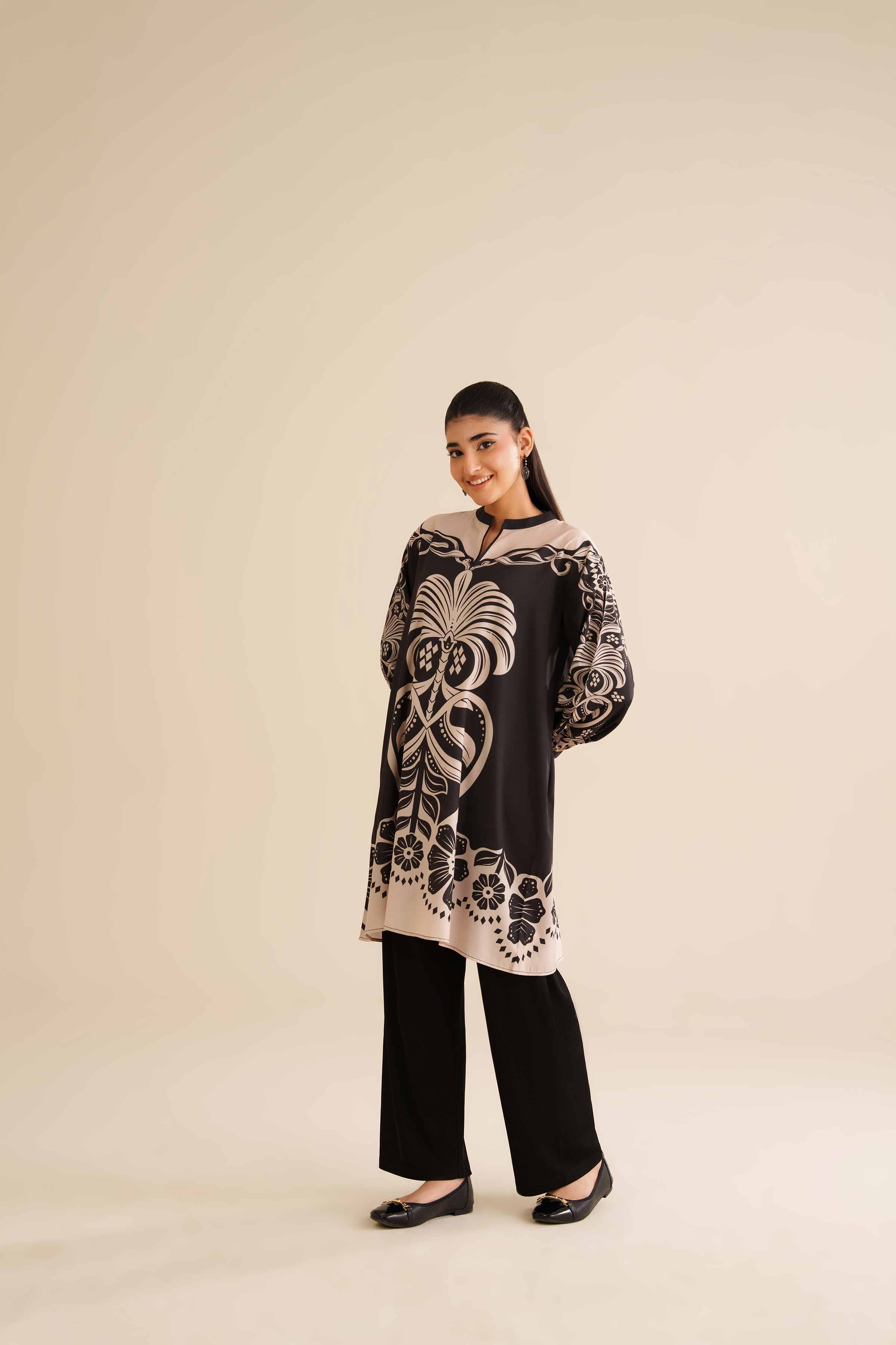 Printed Tunic - AW25-01 for Women - Pret Collection | Nishat | Shop Online