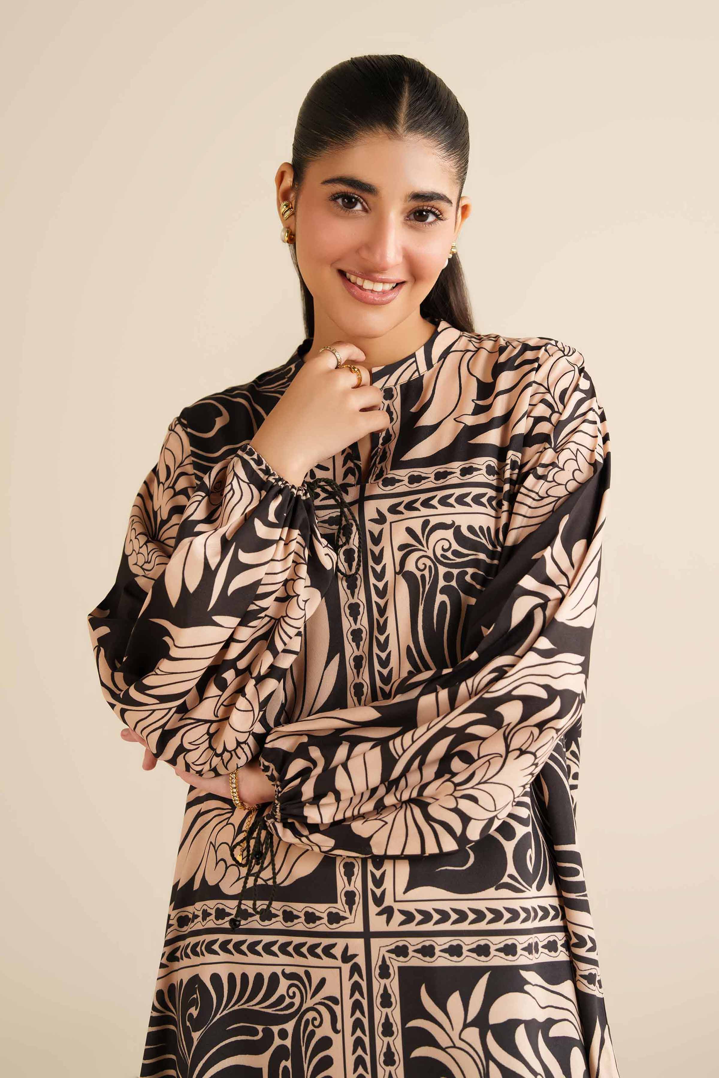 Printed Tunic - AW25-02 for Women - Pret Collection | Nishat | Shop Online