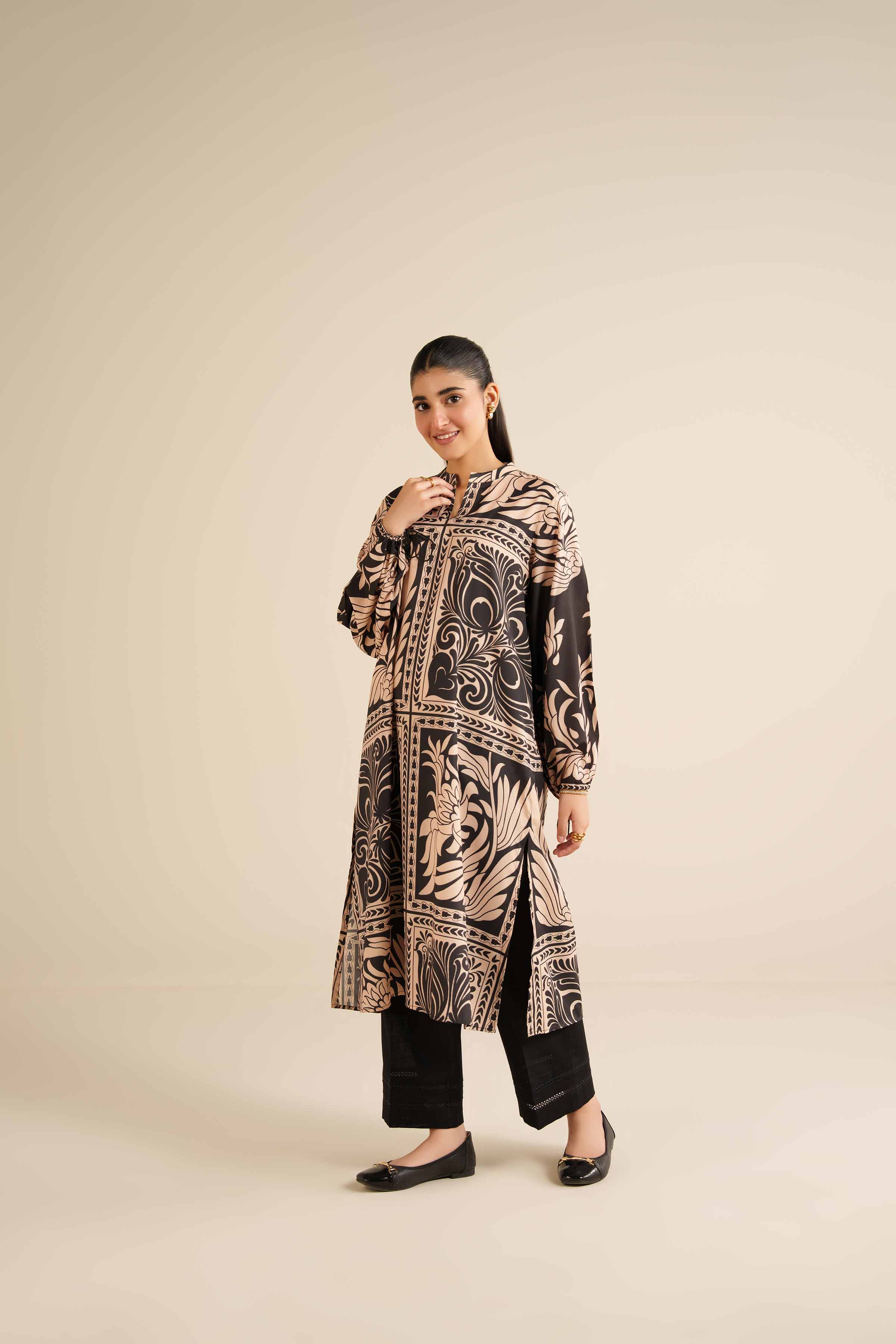 Printed Tunic - AW25-02 for Women - Pret Collection | Nishat | Shop Online