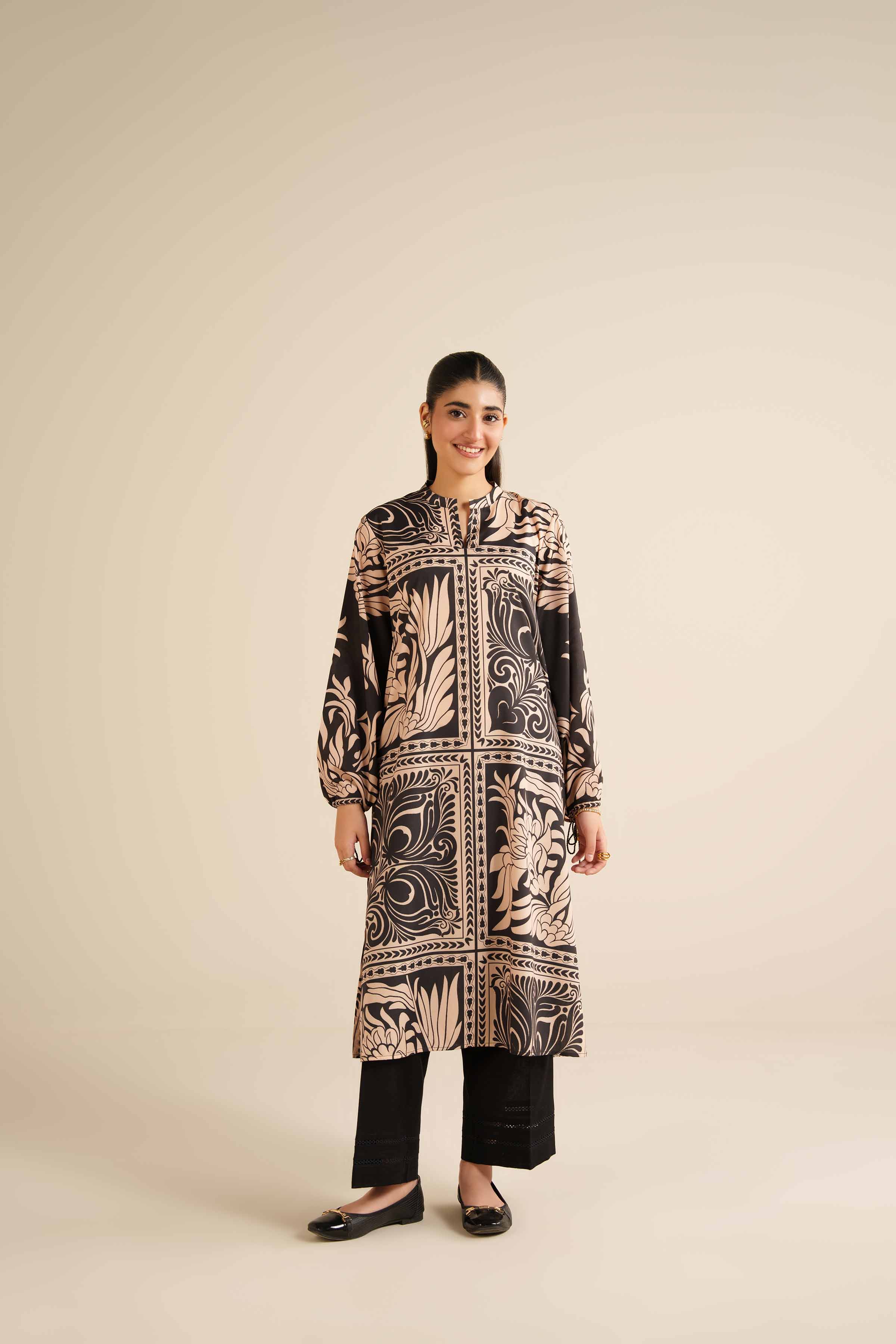 Printed Tunic - AW25-02 for Women - Pret Collection | Nishat | Shop Online