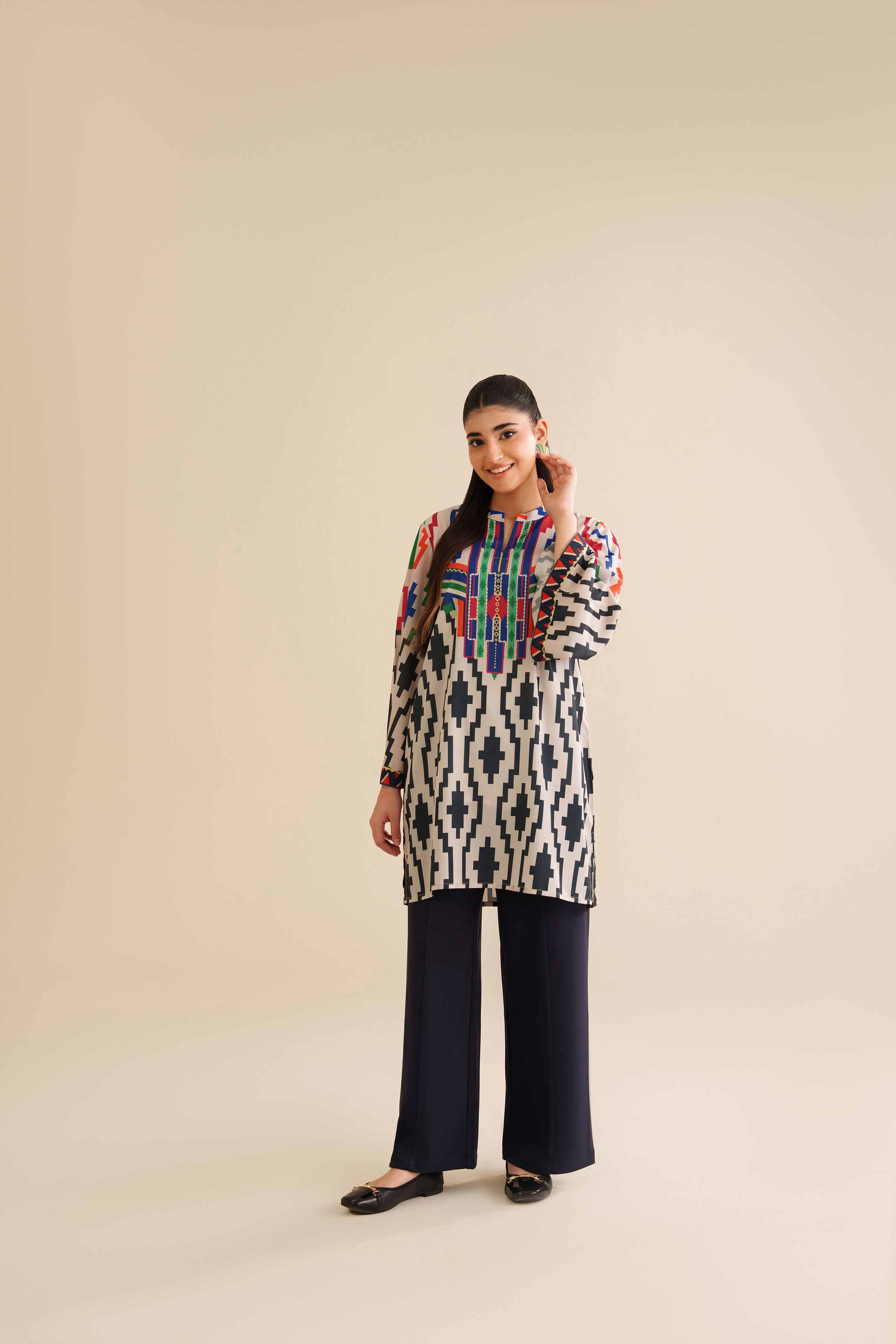 Printed Tunic - AW25-18 for Women - Pret Collection | Nishat | Shop Online