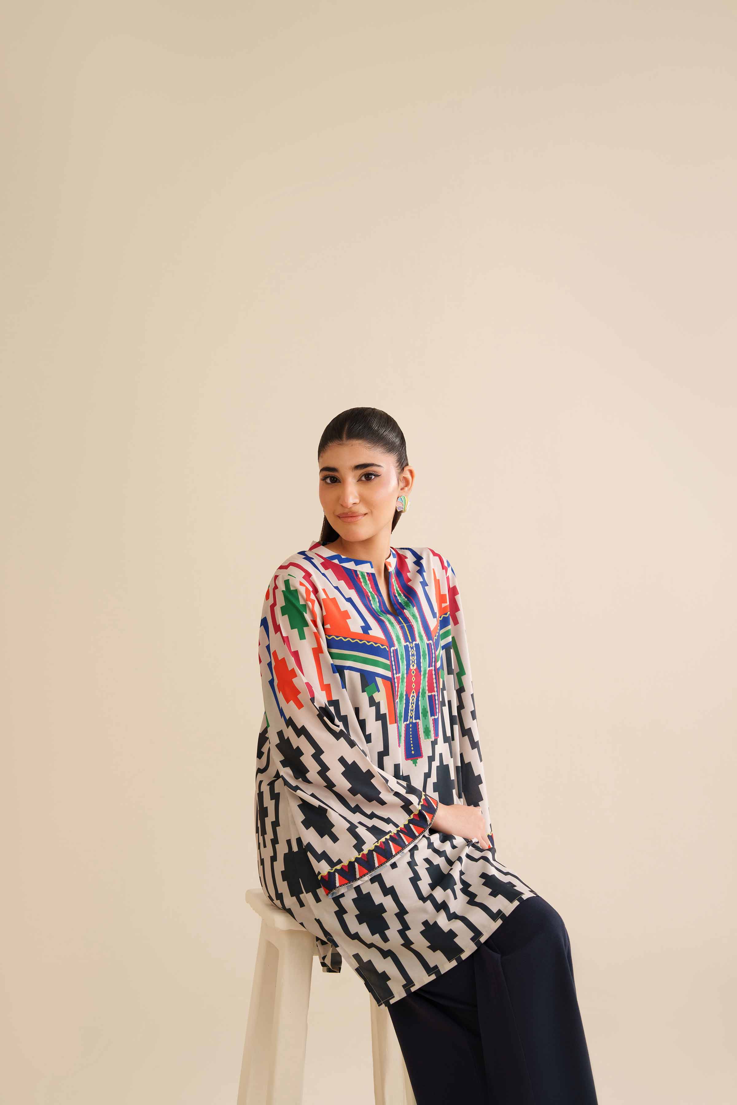 Printed Tunic - AW25-18 for Women - Pret Collection | Nishat | Shop Online
