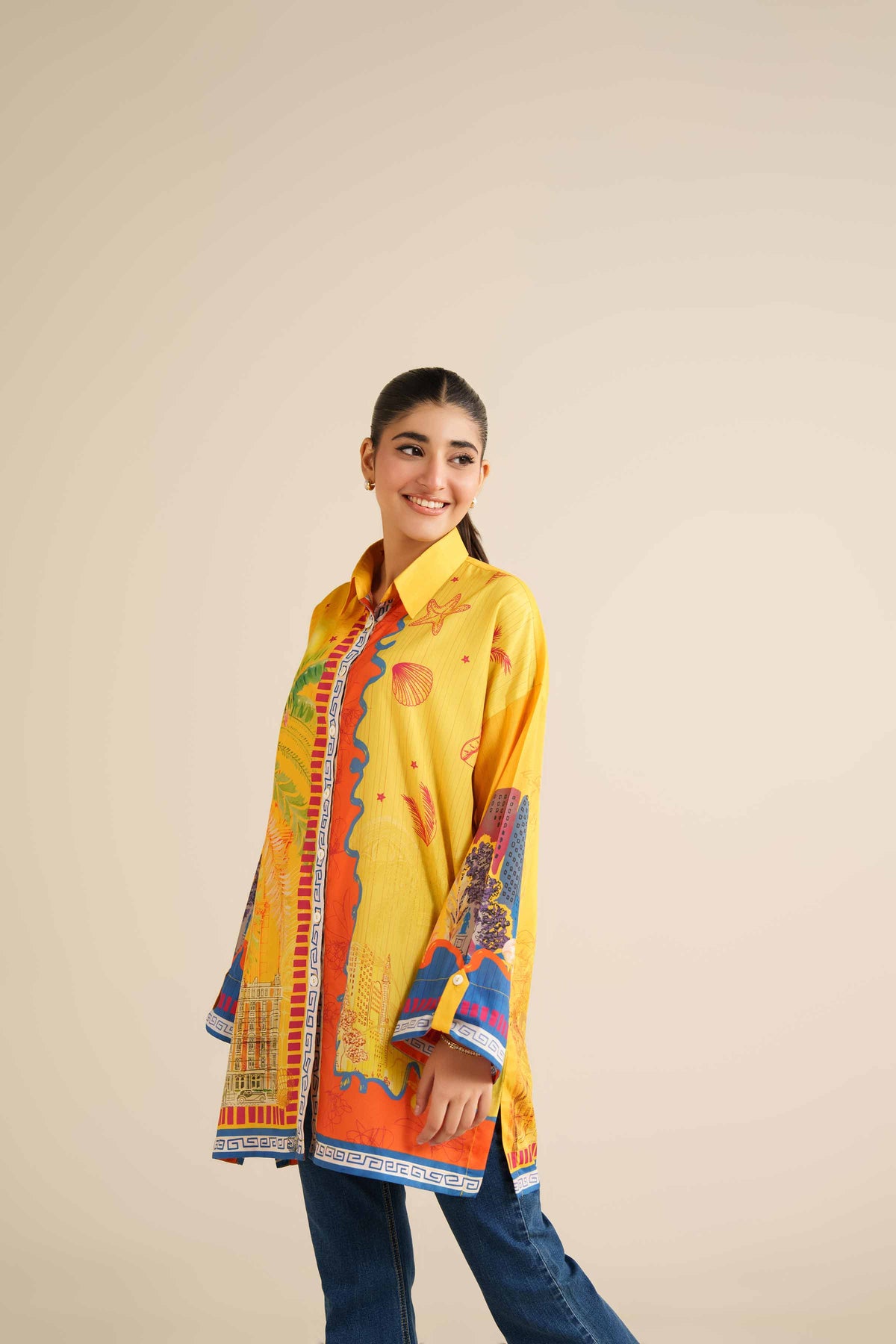 Printed Tunic - AW25-54 for Women - Pret Collection | Nishat | Shop Online