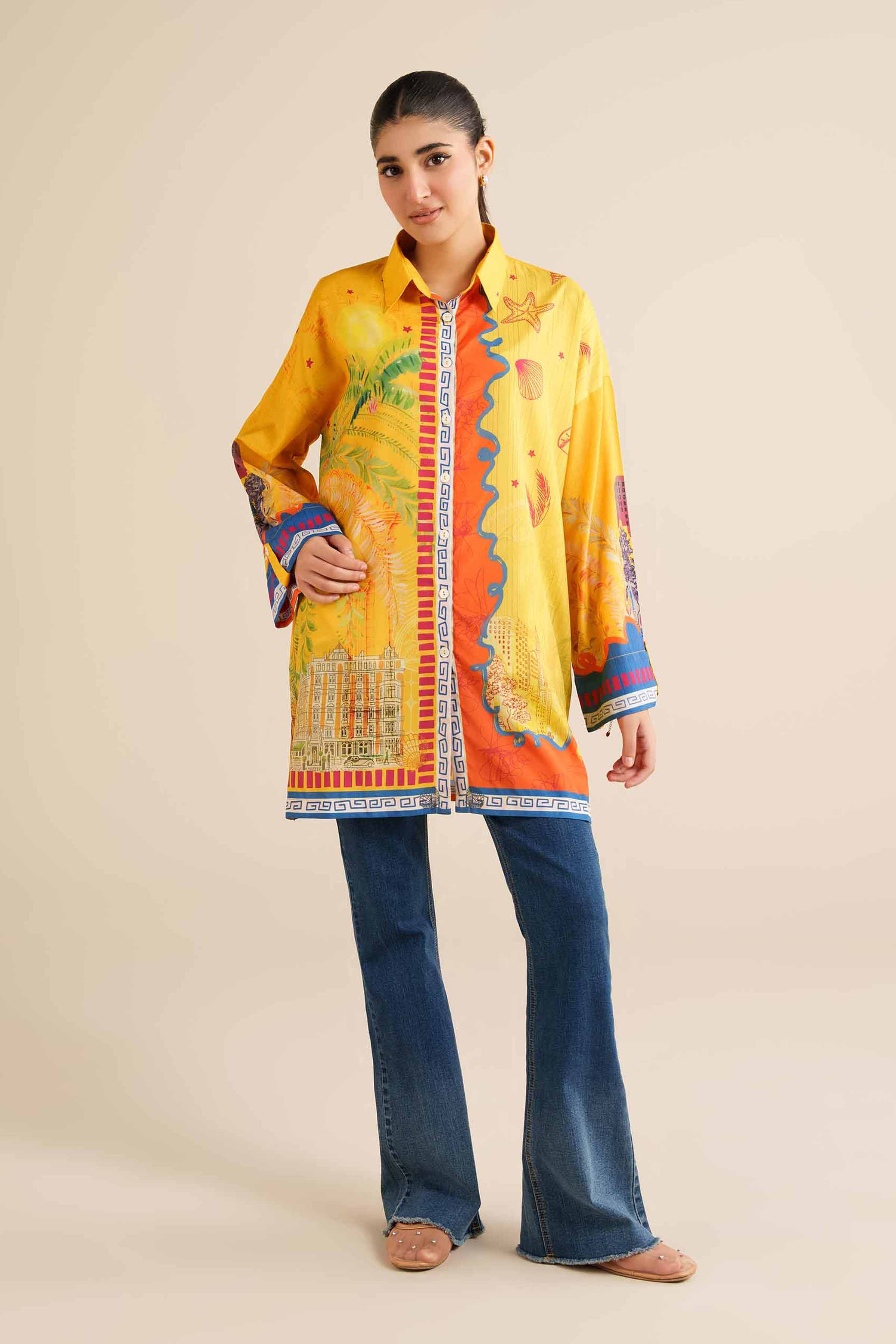 Printed Tunic - AW25-54 for Women - Pret Collection | Nishat | Shop Online