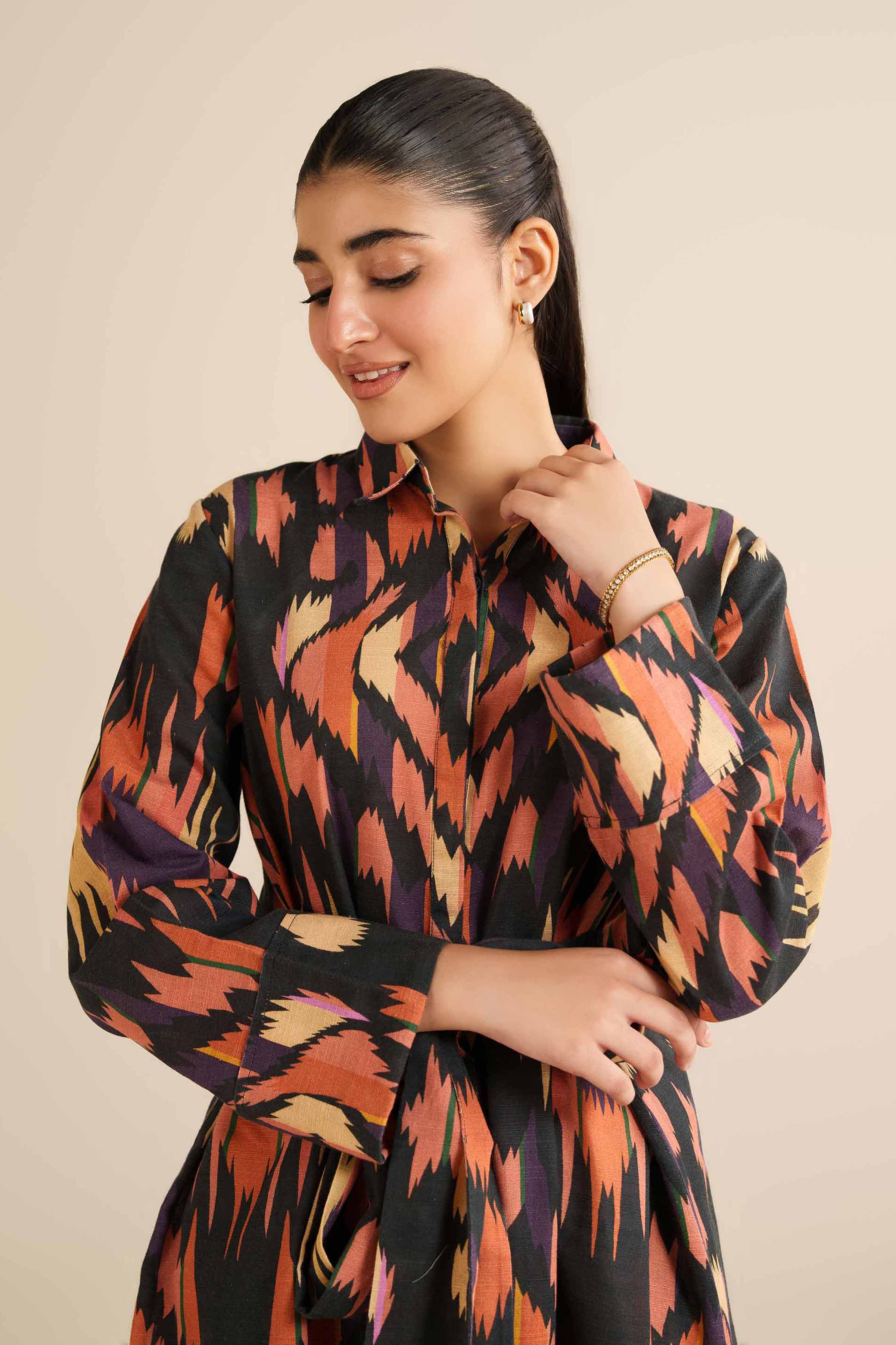 Printed Dress - AW25-58 for Women - Pret Collection | Nishat | Shop Online