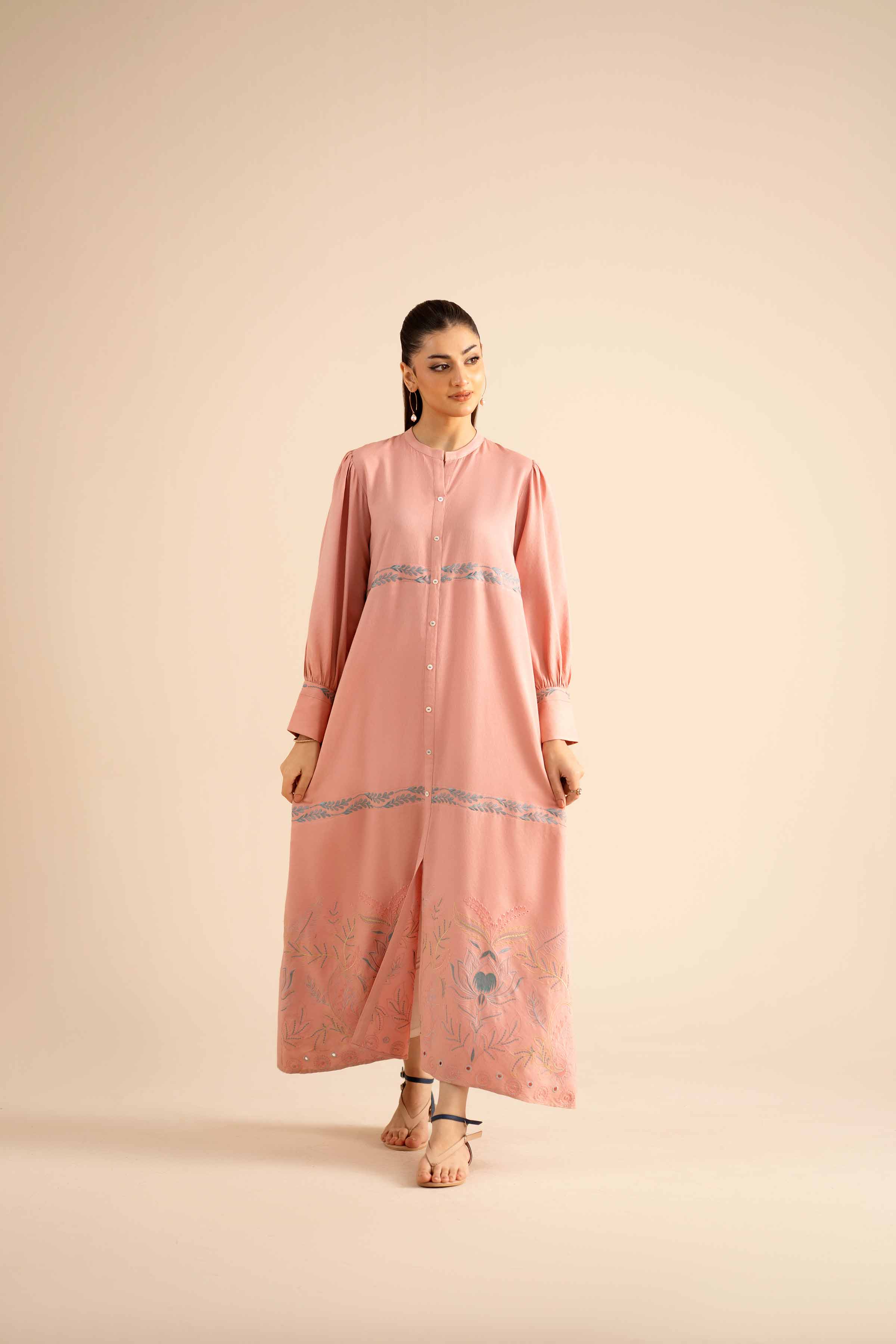 Printed Dress - AW25-22 for Women - Pret Collection | Nishat | Shop Online