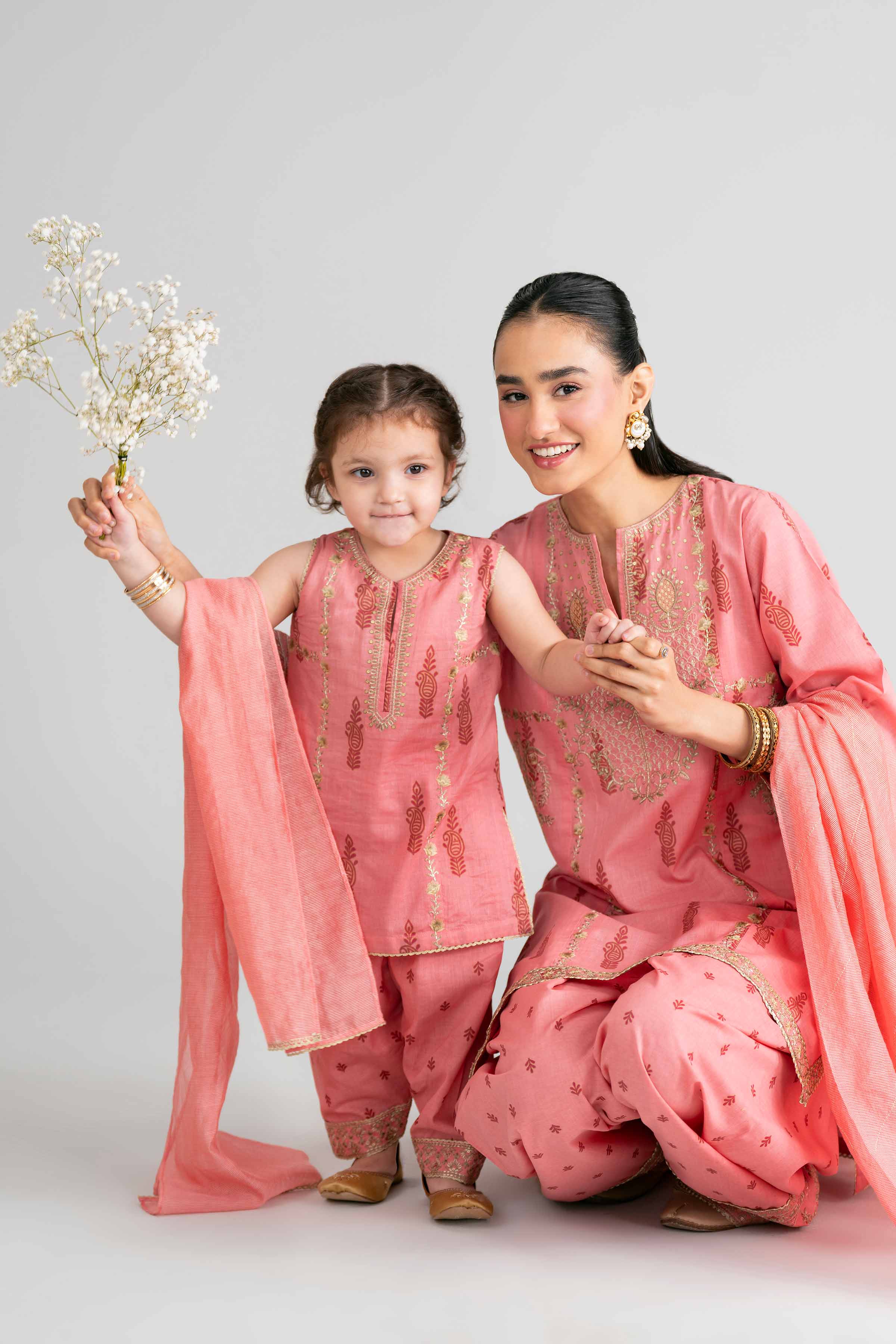 3 Piece - Printed Embroidered Suit - PMD26-42 M