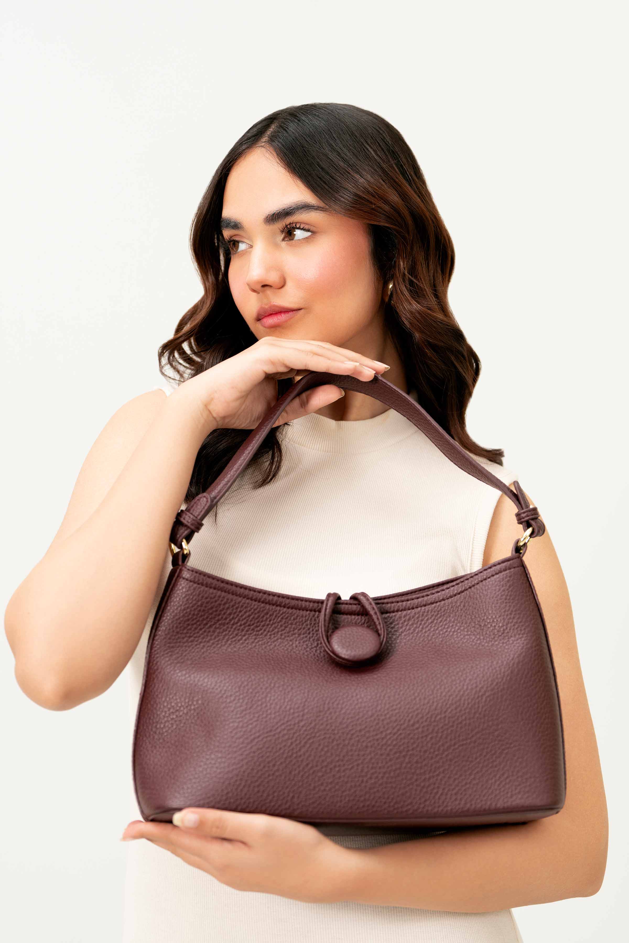 Wine Red Shoulder Bag-440992101 for Women - Fashion Collection | Nishat | Shop Online