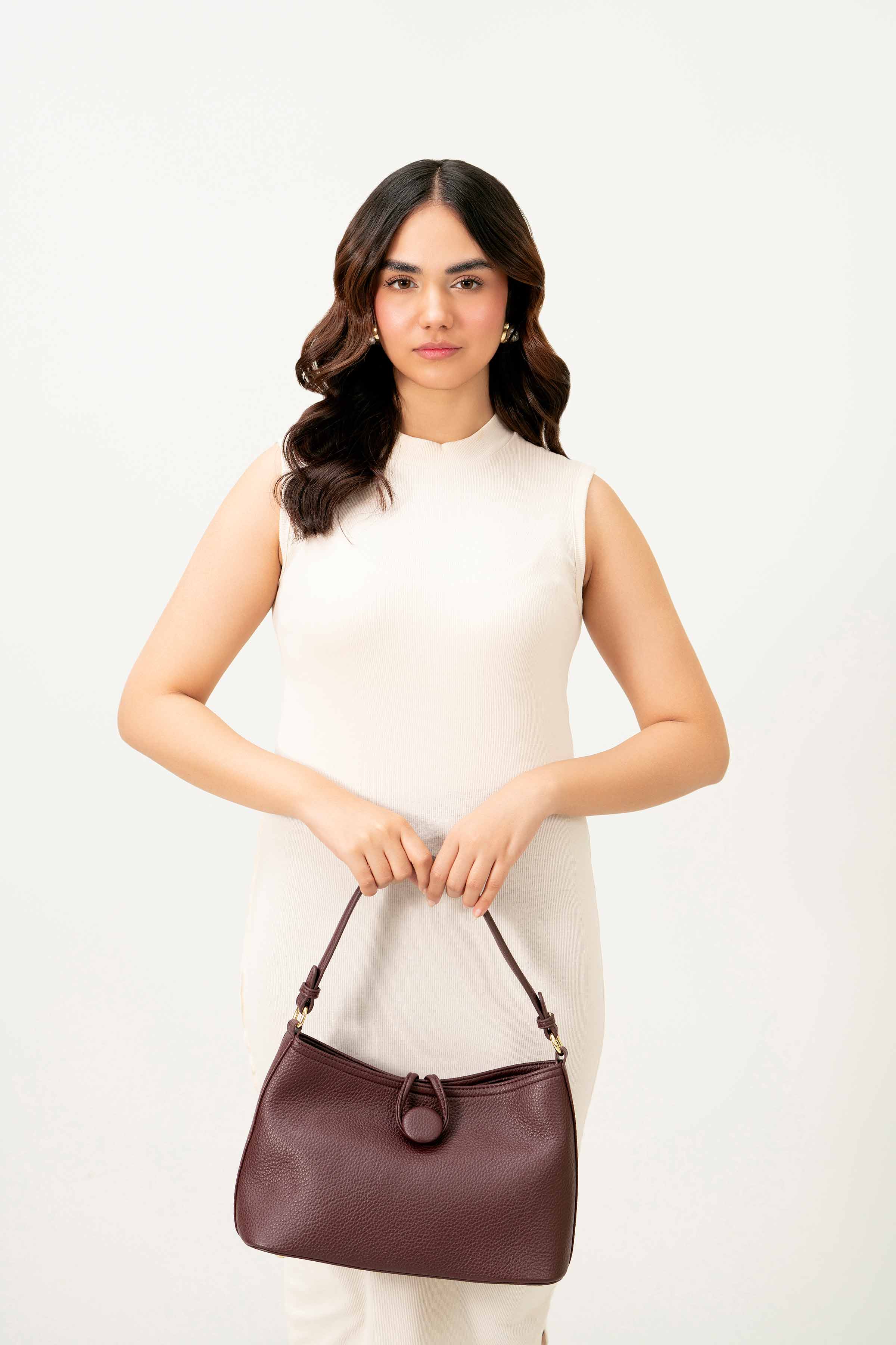 Wine Red Shoulder Bag-440992101 for Women - Fashion Collection | Nishat | Shop Online