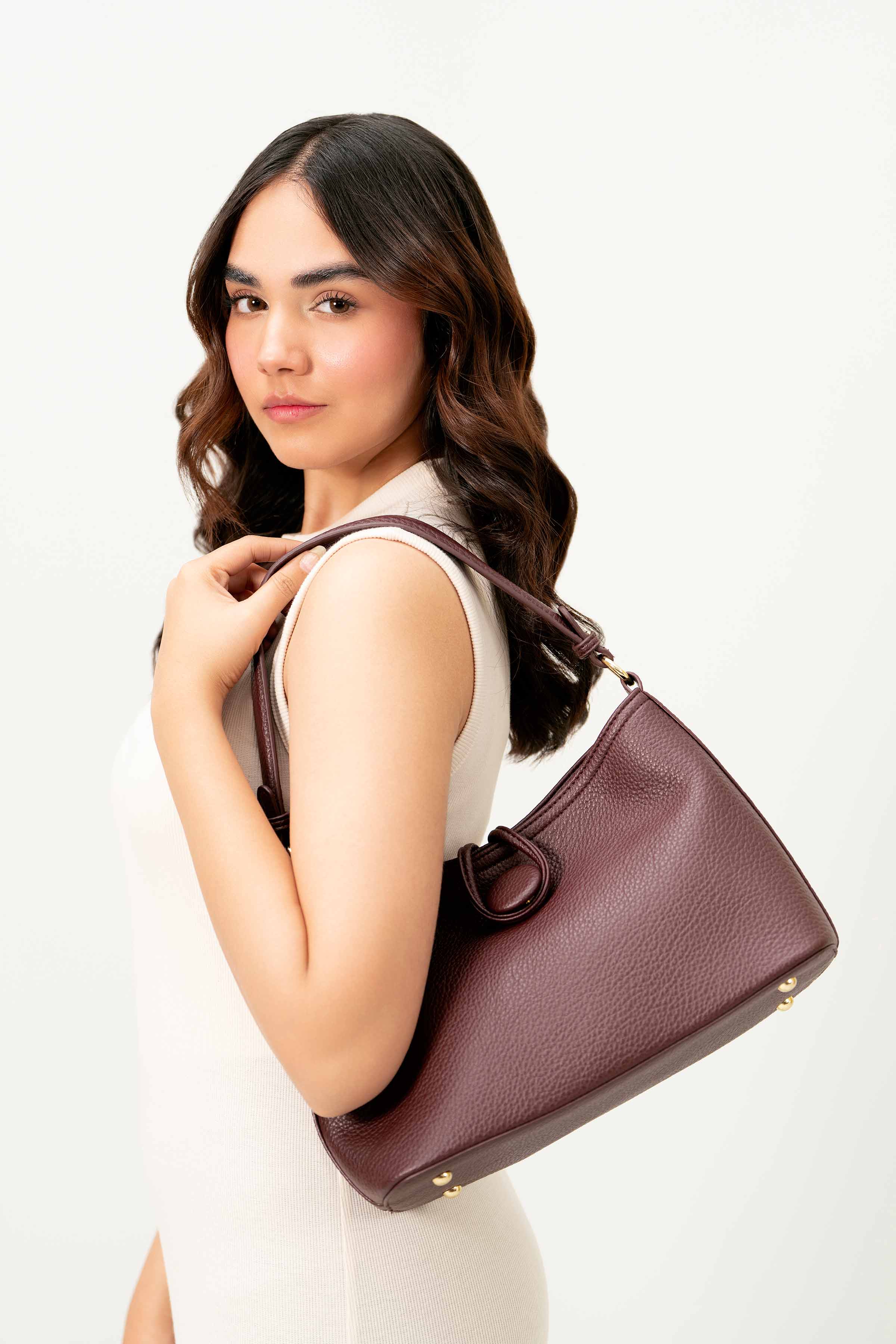 Wine Red Shoulder Bag-440992101 for Women - Fashion Collection | Nishat | Shop Online