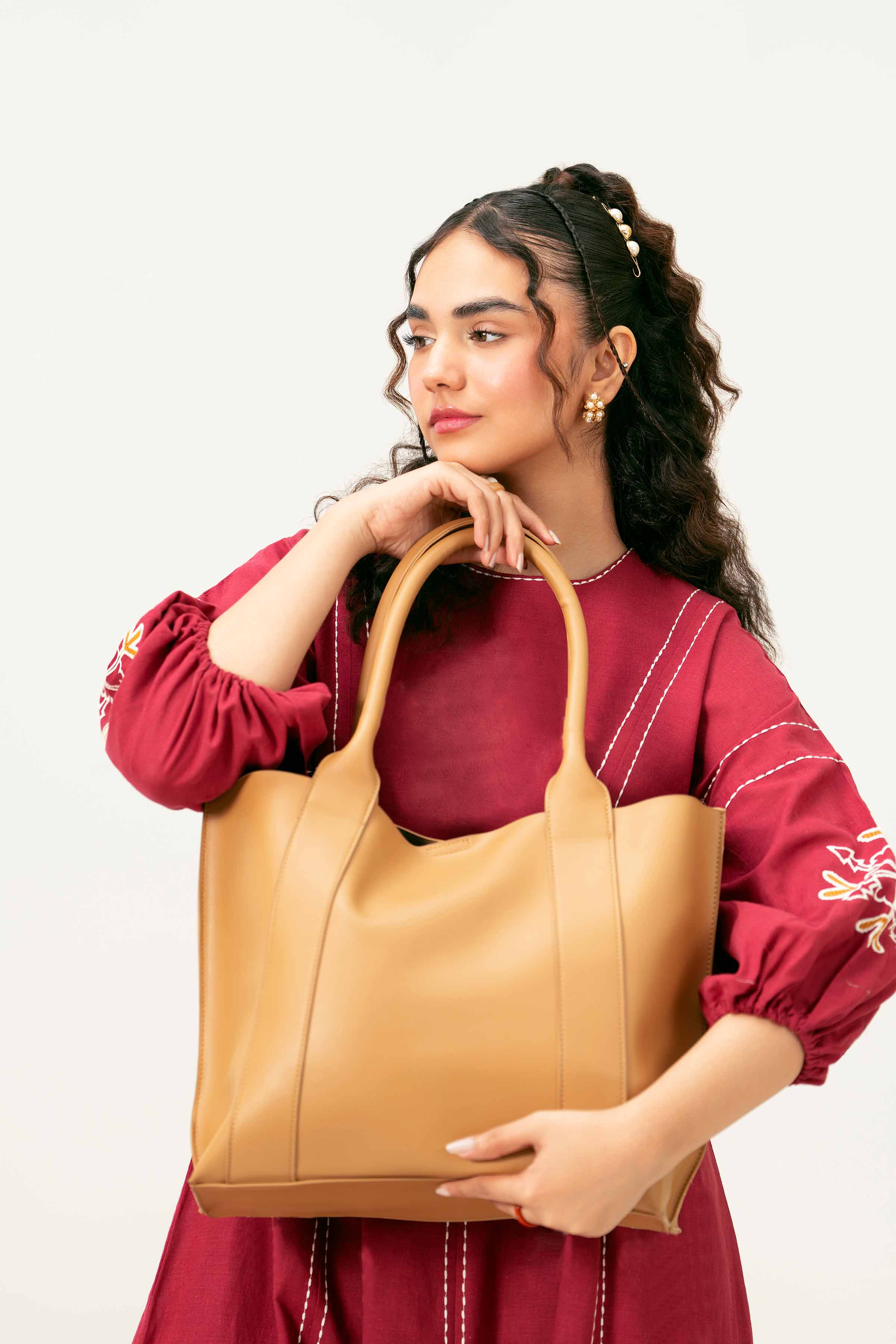 Camel Hand Bag-441212118 for Women - Fashion Collection | Nishat | Shop Online