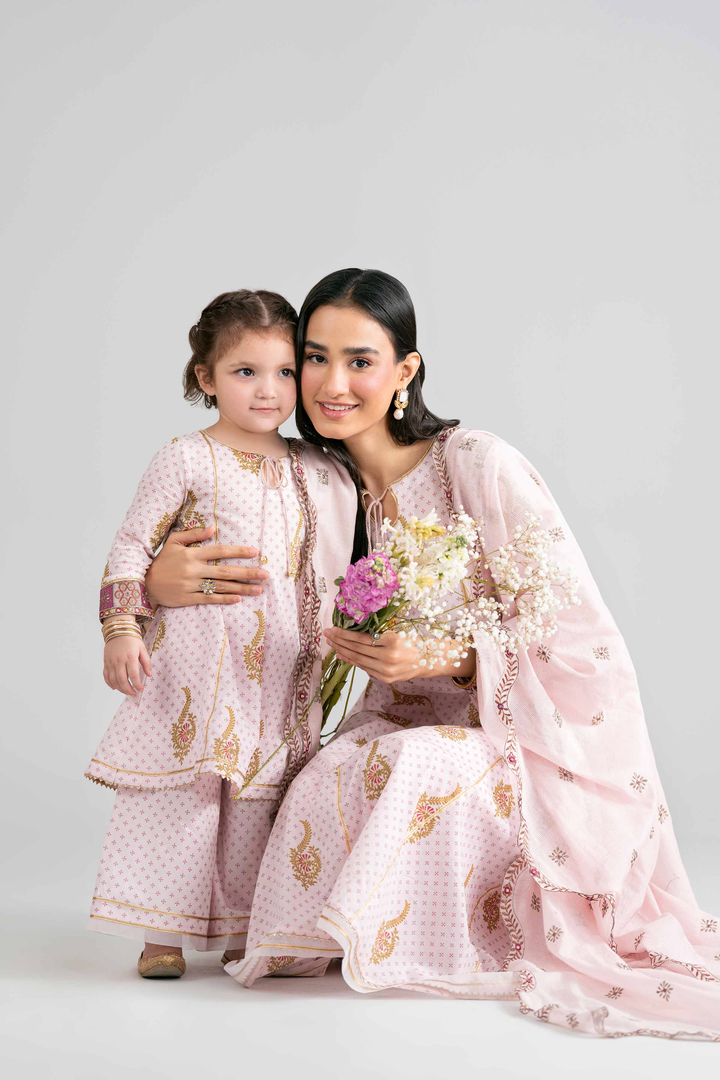 3 Piece - Printed Embroidered Suit - PMD26-44 M