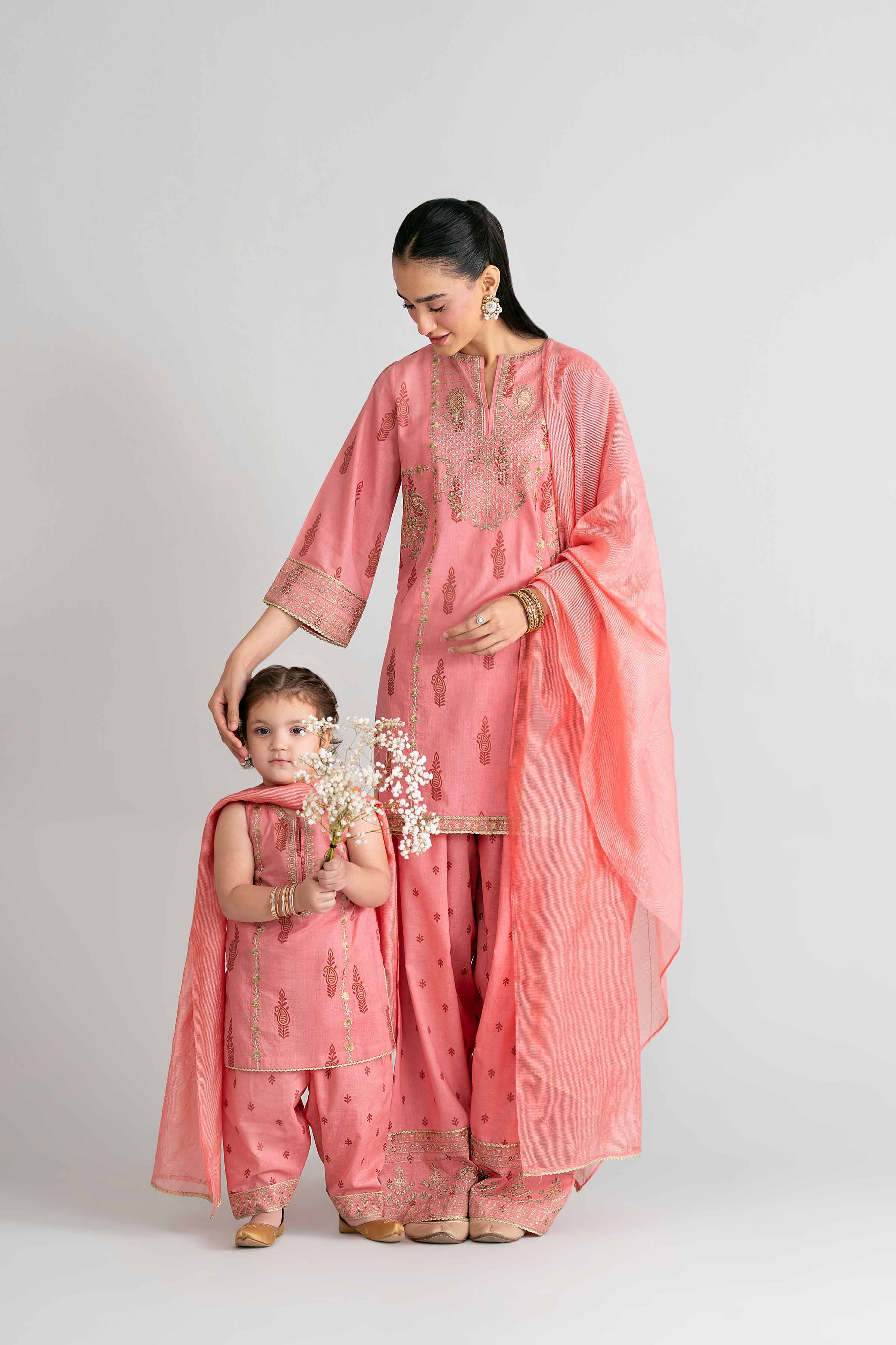 3 Piece - Printed Embroidered Suit - PMD26-42 M