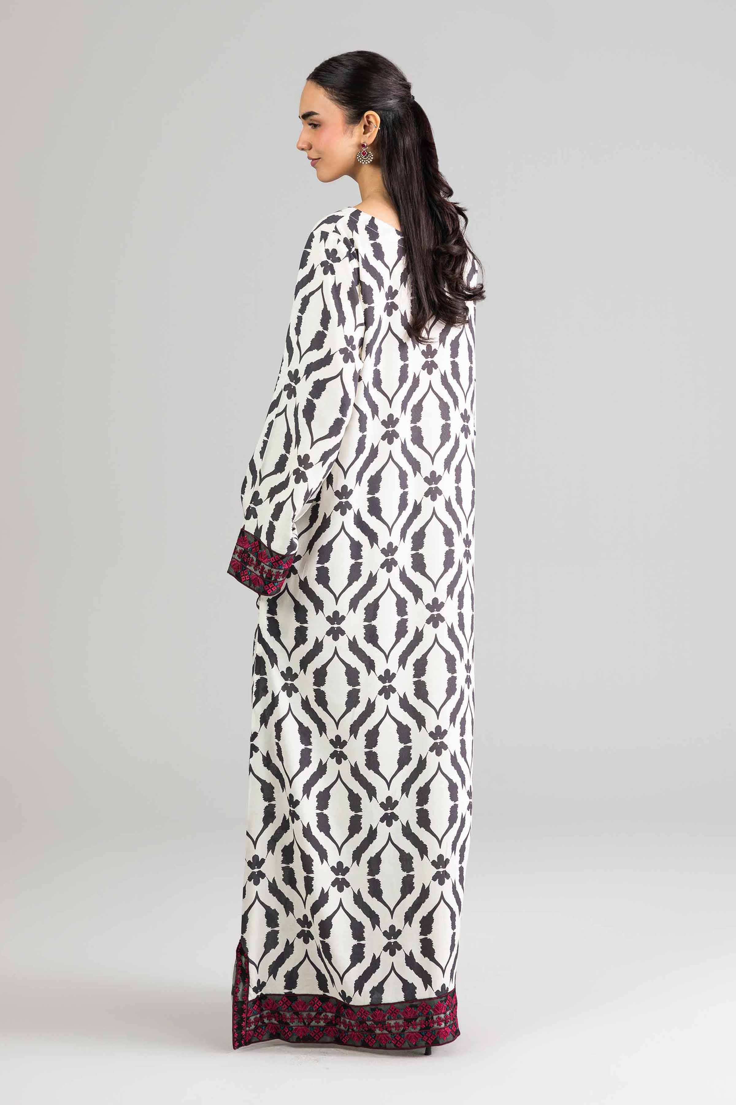 Printed Embroidered Dress - FE26-48