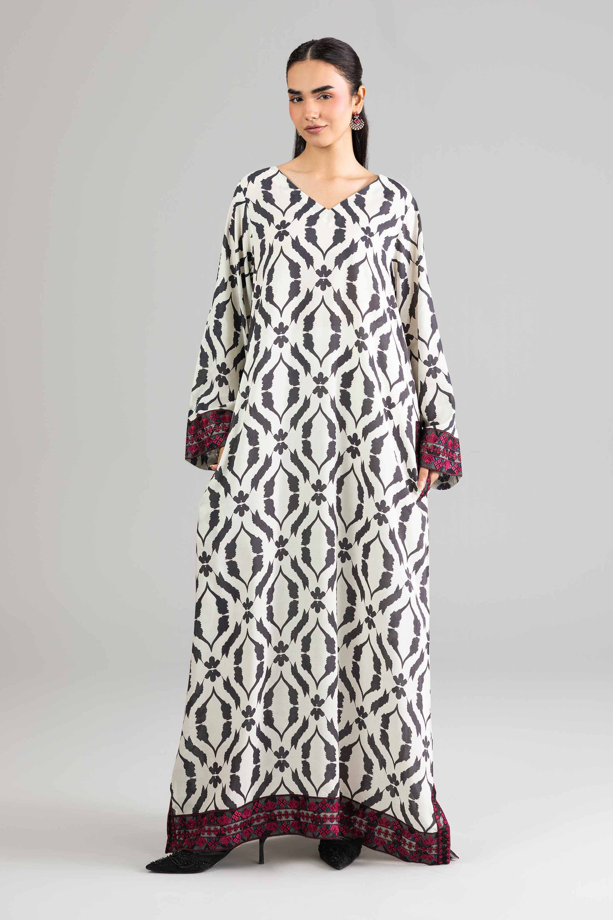Printed Embroidered Dress - FE26-48
