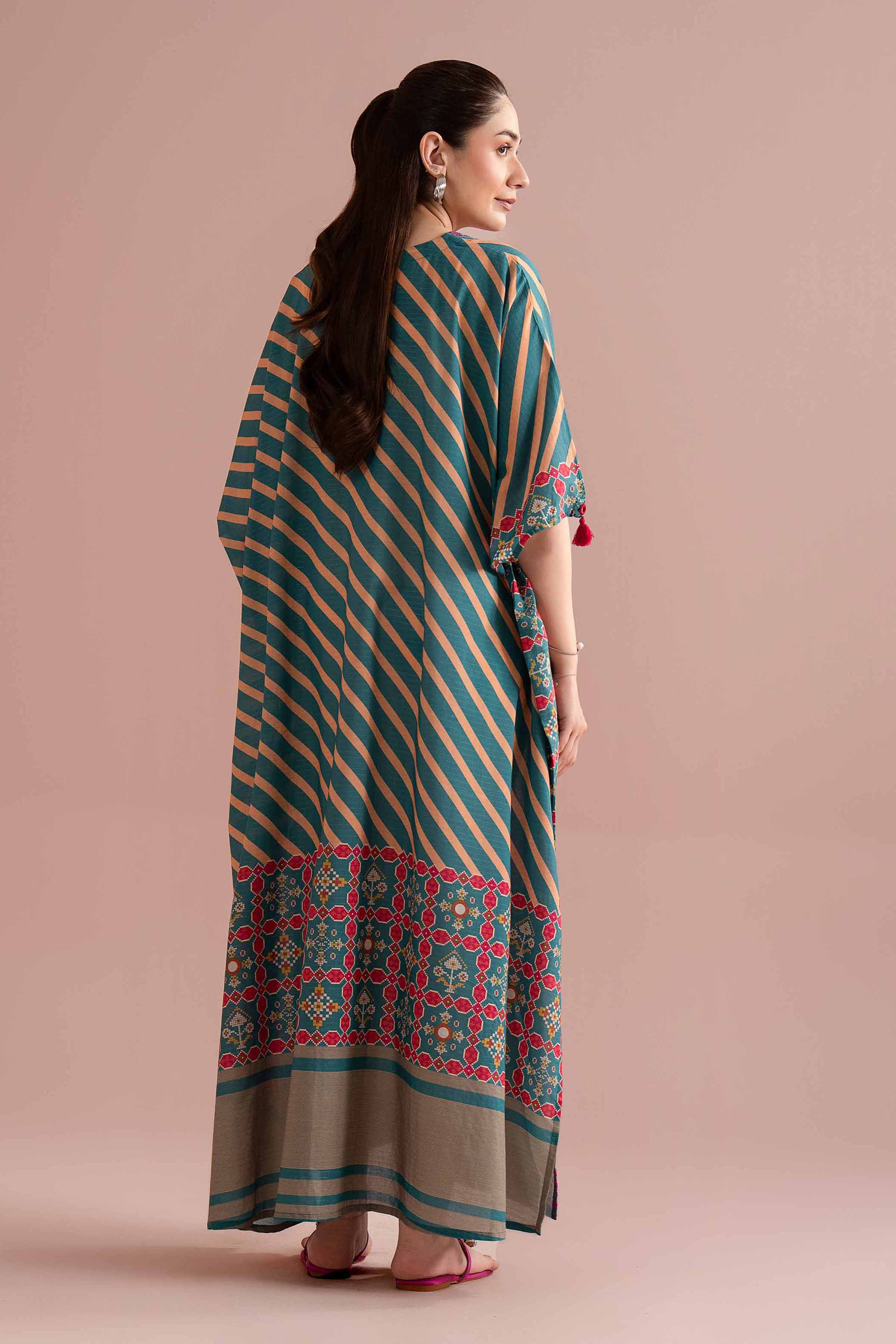 Printed Embroidered Kaftan - FE26-51