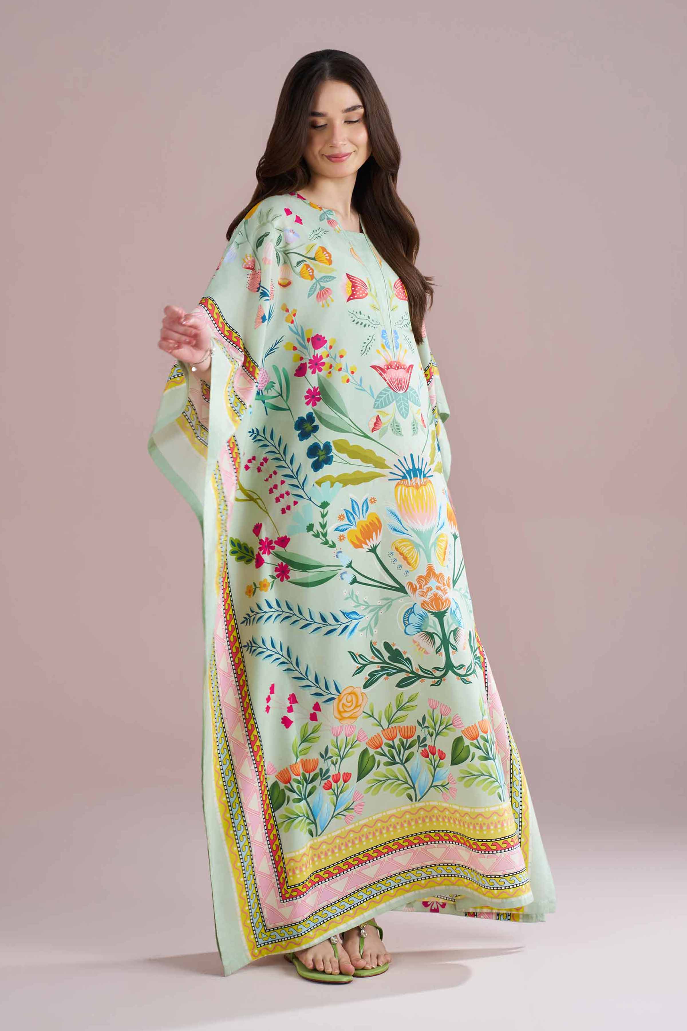 Printed Kaftan - FE26-74 for Women - Pret Collection | Nishat | Shop Online