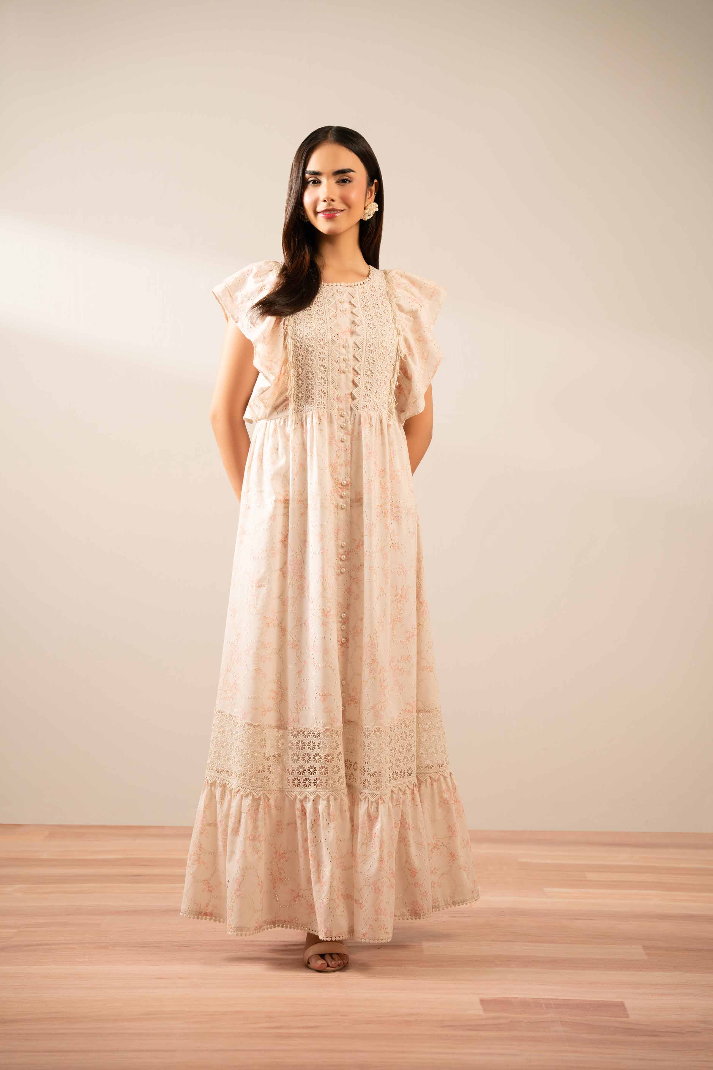 Printed Dress - FS25-41 for Women - Pret Collection | Nishat | Shop Online