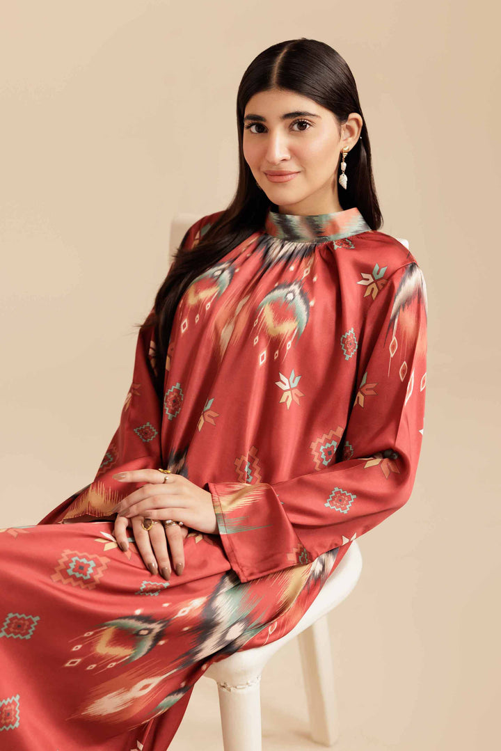 Printed Dress - FS25-47 for Women - Pret Collection | Nishat | Shop Online
