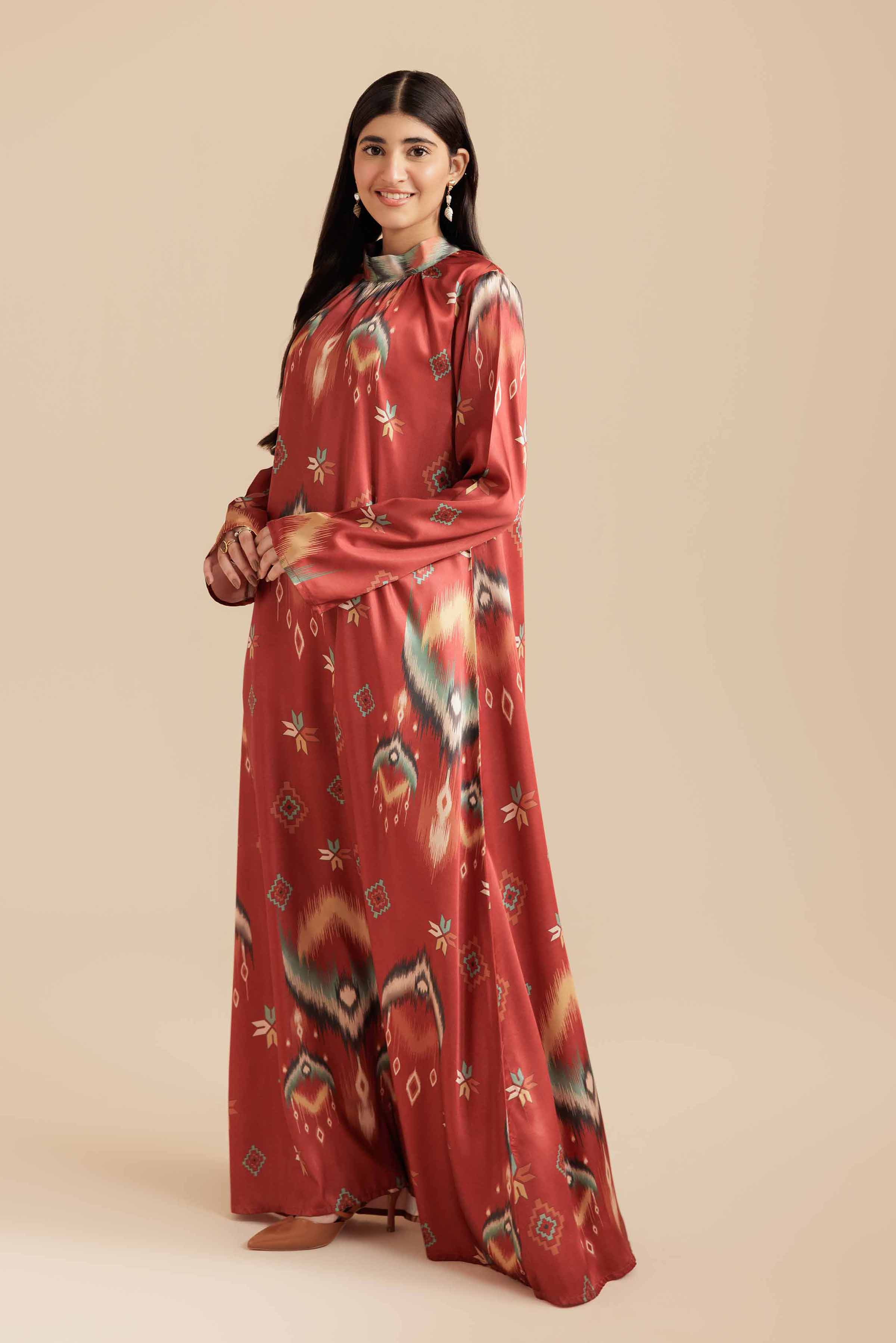 Printed Dress - FS25-47 for Women - Pret Collection | Nishat | Shop Online