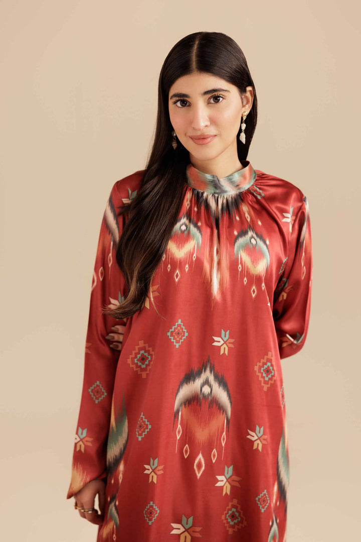 Printed Dress - FS25-47 for Women - Pret Collection | Nishat | Shop Online